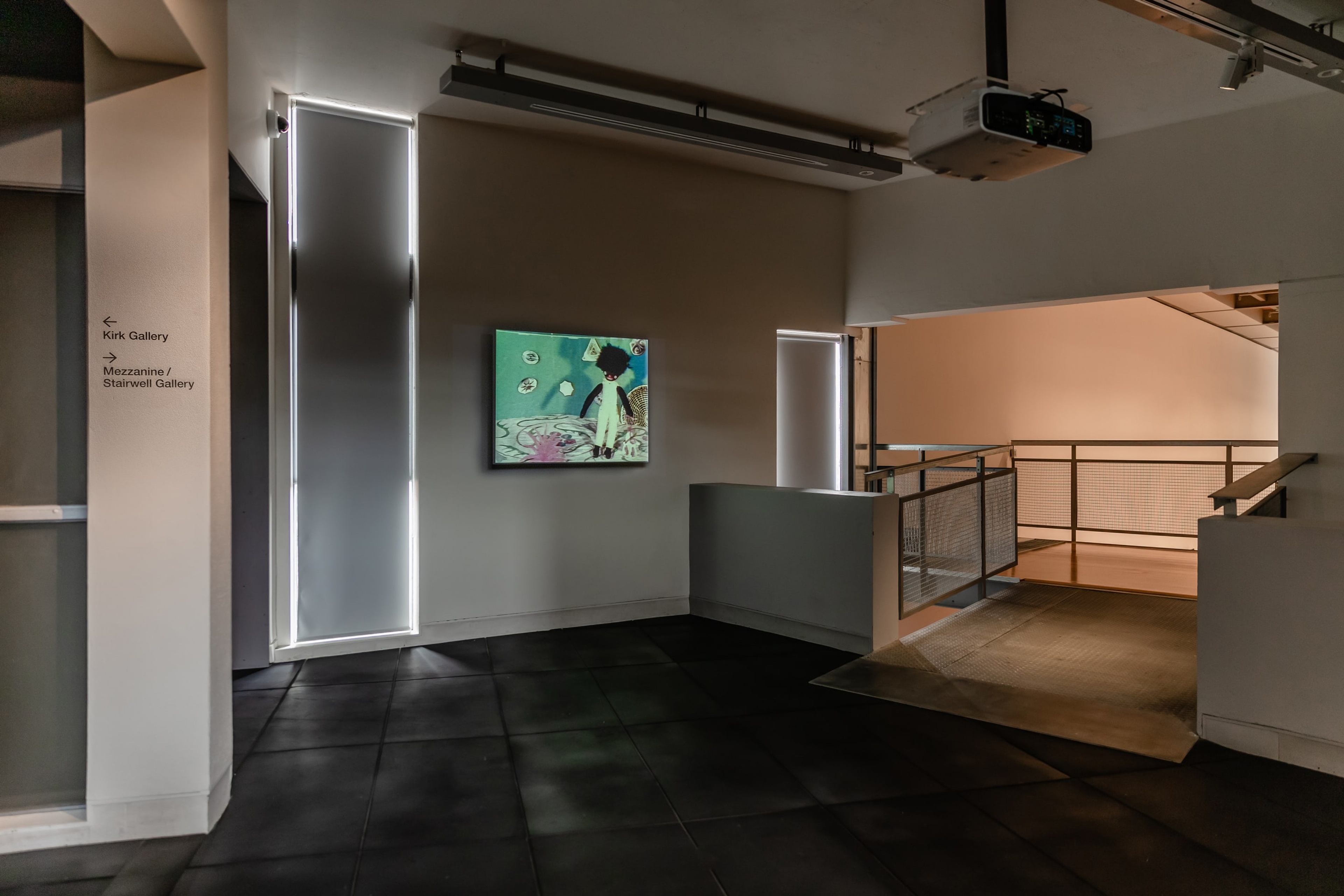Lisa Reihana, Wog Features, 1990, single channel SD 4:3 video, 7:50 mins, colour/sound, courtesy of the artist. Installation view, Image Processors: Artists in the Medium – A Short History 1968–2020 , Te Pātaka Toi Adam Art Gallery, Victoria University of Wellington. Photo by Ted Whitaker.