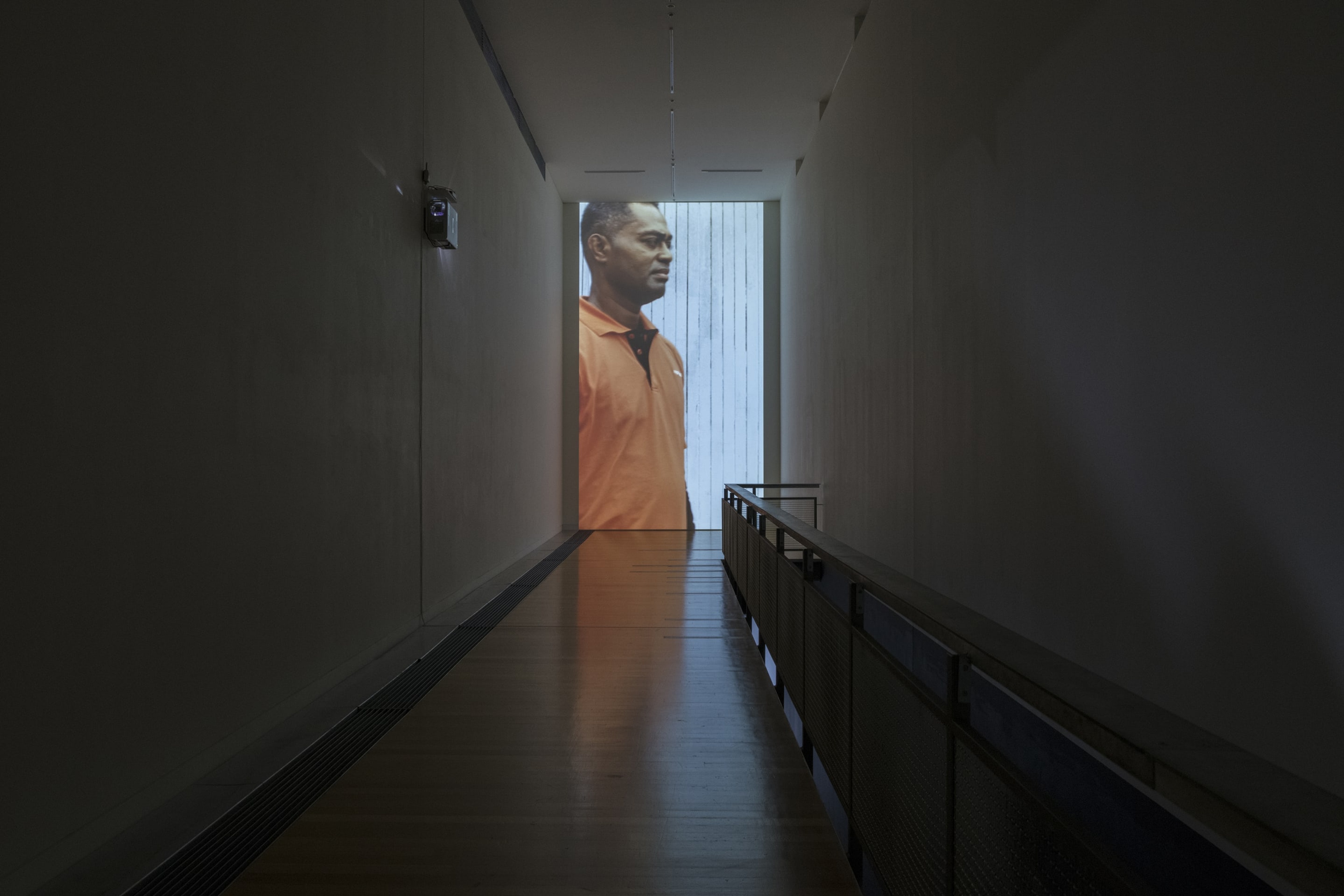 Luke Willis Thompson, How long?, 2018, 16mm colour negative film transferred to digital video, silent. Installation view at Adam Art Gallery Te Pātaka Toi, Victoria University of Wellington, 21 February – 15 April 2018