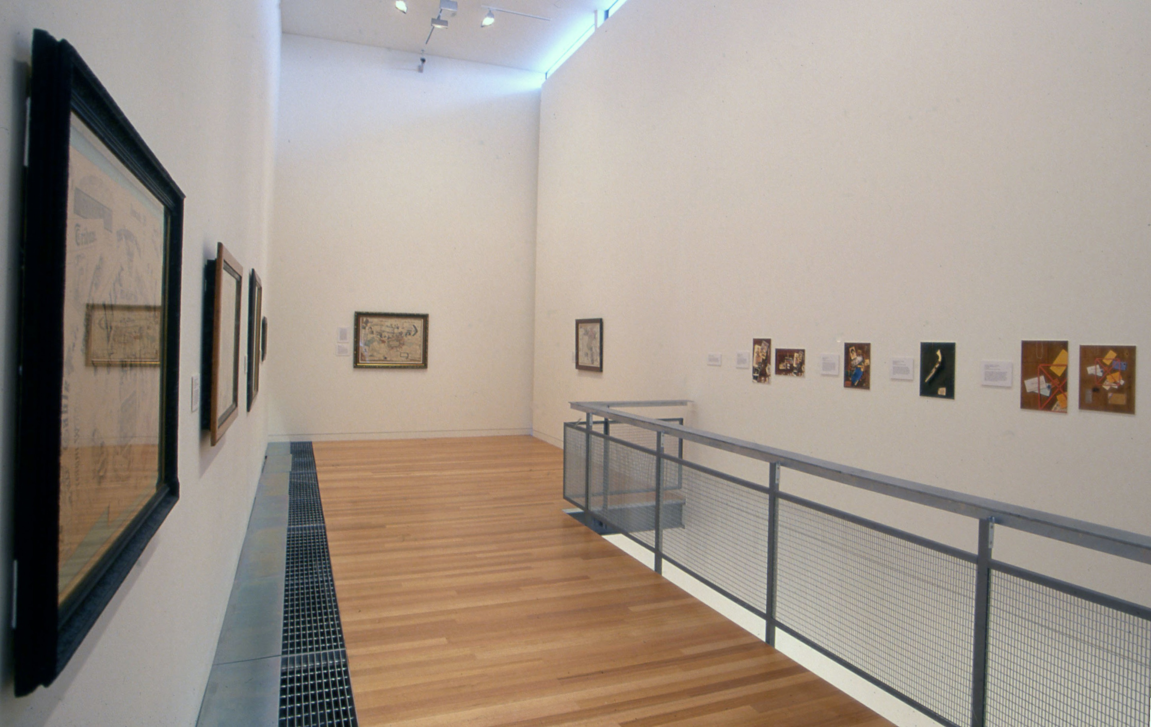 Installation view, Stray Leaves: Colonial Trompe L’oeil Drawings, Adam Art Gallery Te Pātaka Toi, Victoria University of Wellington, 2001