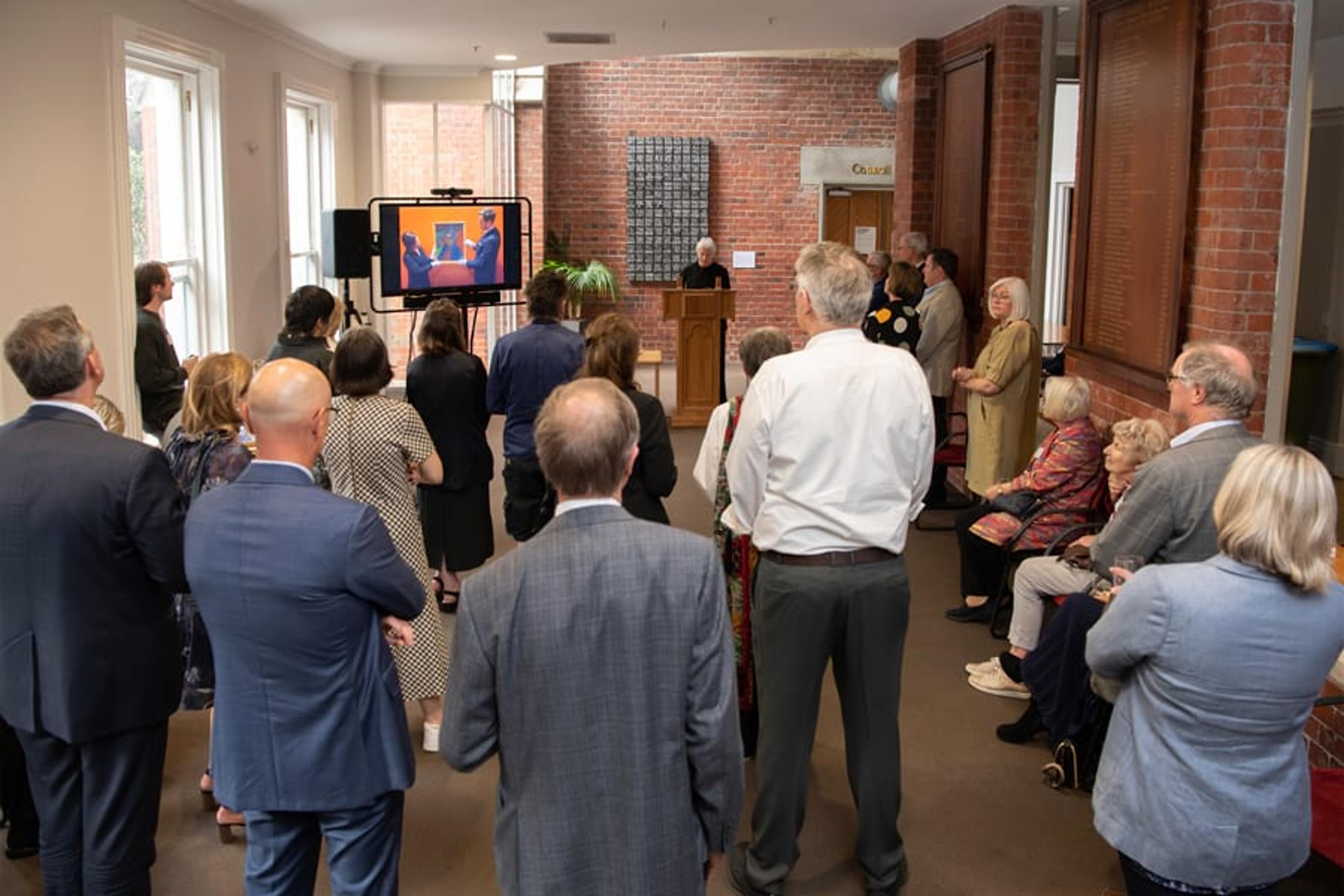 Te Pātaka Toi Adam Art Gallery Patrons in the Hunter Common Room, 23 November 2022. Photograph: Robert Cross. 