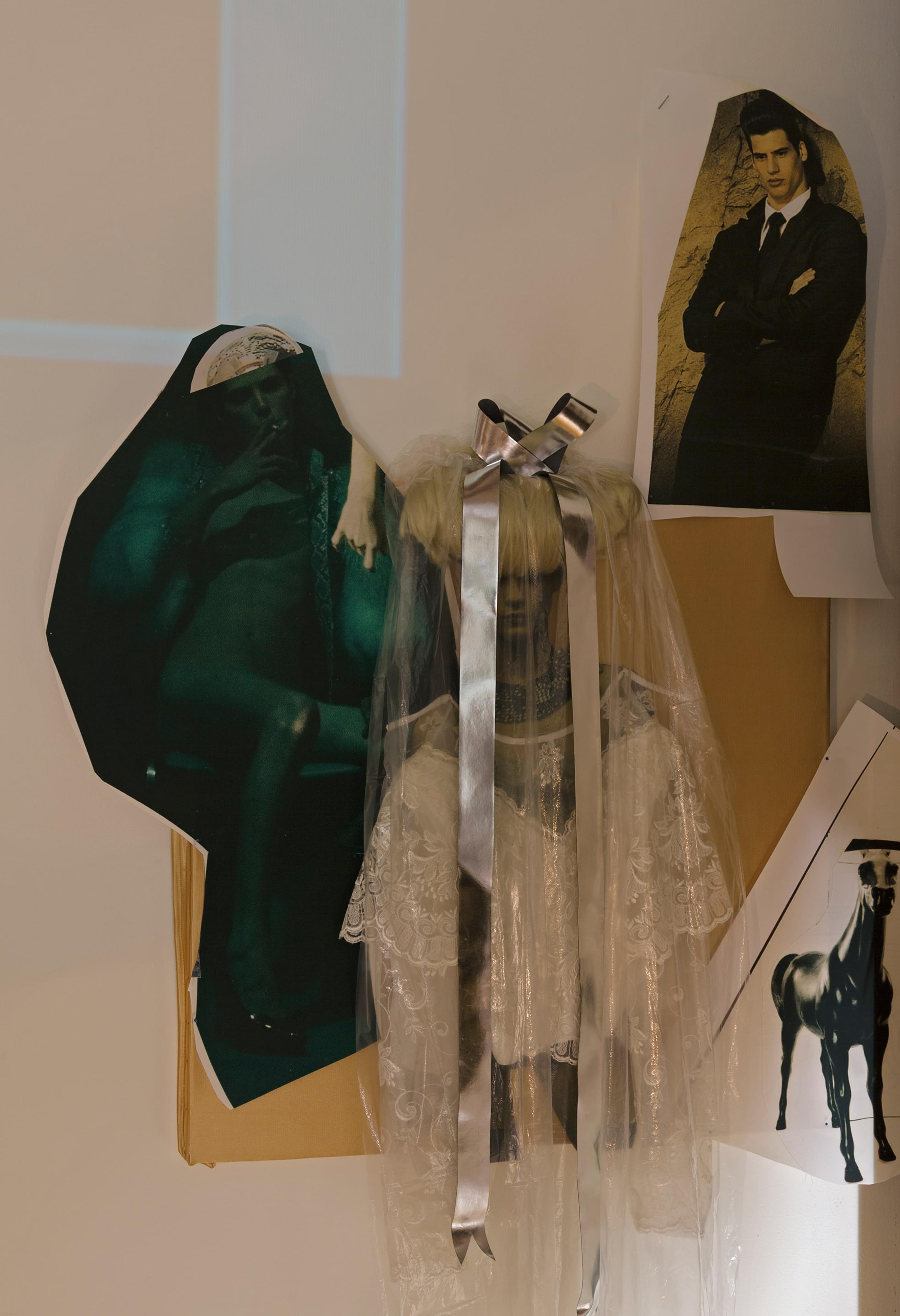 Installation view of Jacqueline Fraser, THE MAKING OF THE CIAO MANHATTAN TAPES 2013, in Beautiful Creatures: Jack Smith / Bill Henson / Jacqueline Fraser. Photo: Shaun Waugh.