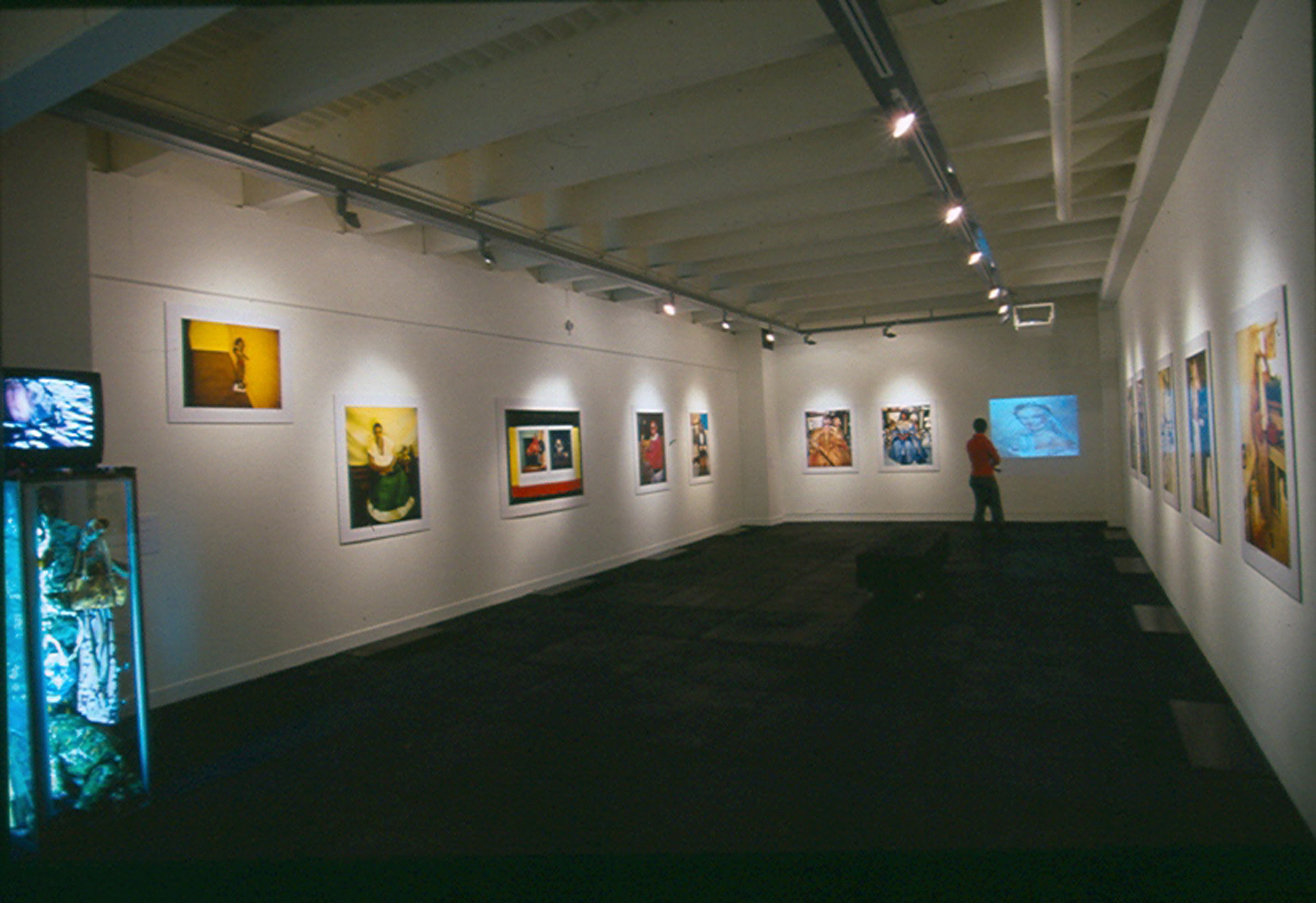 Installation view, Destiny Deacon: Walk & Don't Look Blak, Adam Art Gallery Te Pātaka Toi, Victoria University of Wellington, 2005