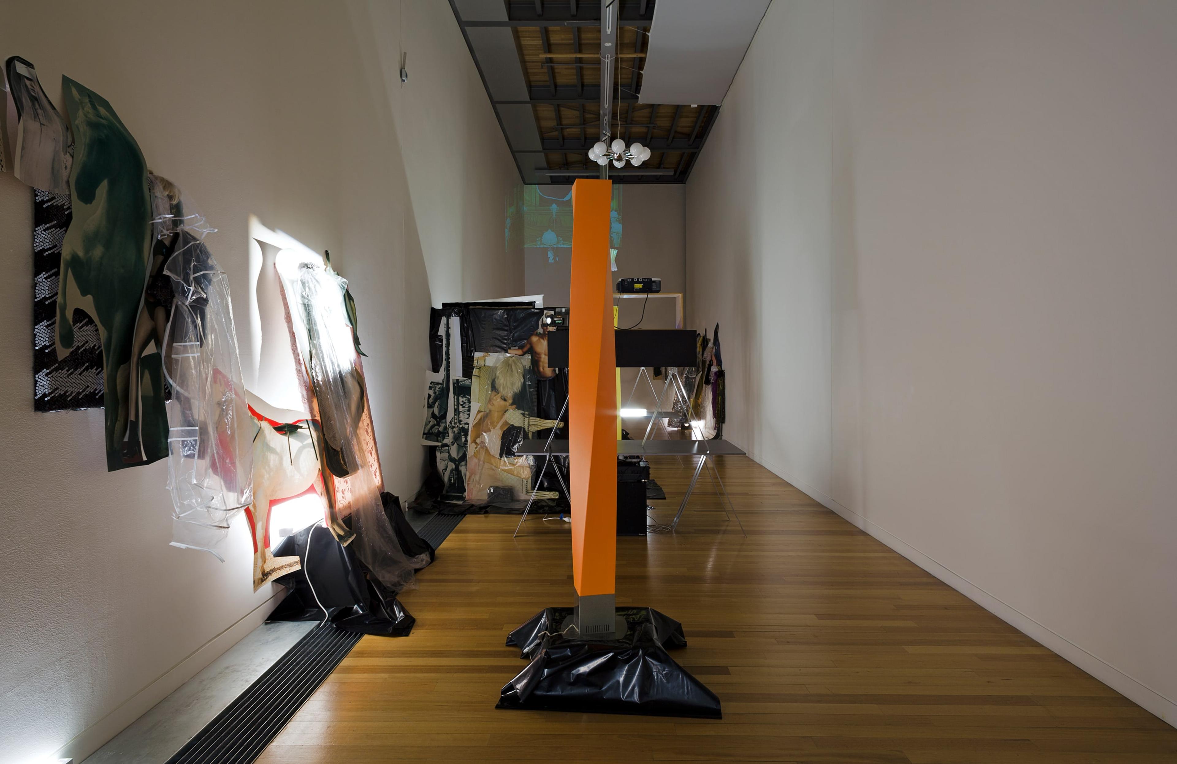 Installation view of Jacqueline Fraser, THE MAKING OF THE CIAO MANHATTAN TAPES 2013, in Beautiful Creatures: Jack Smith / Bill Henson / Jacqueline Fraser. Photo: Shaun Waugh.