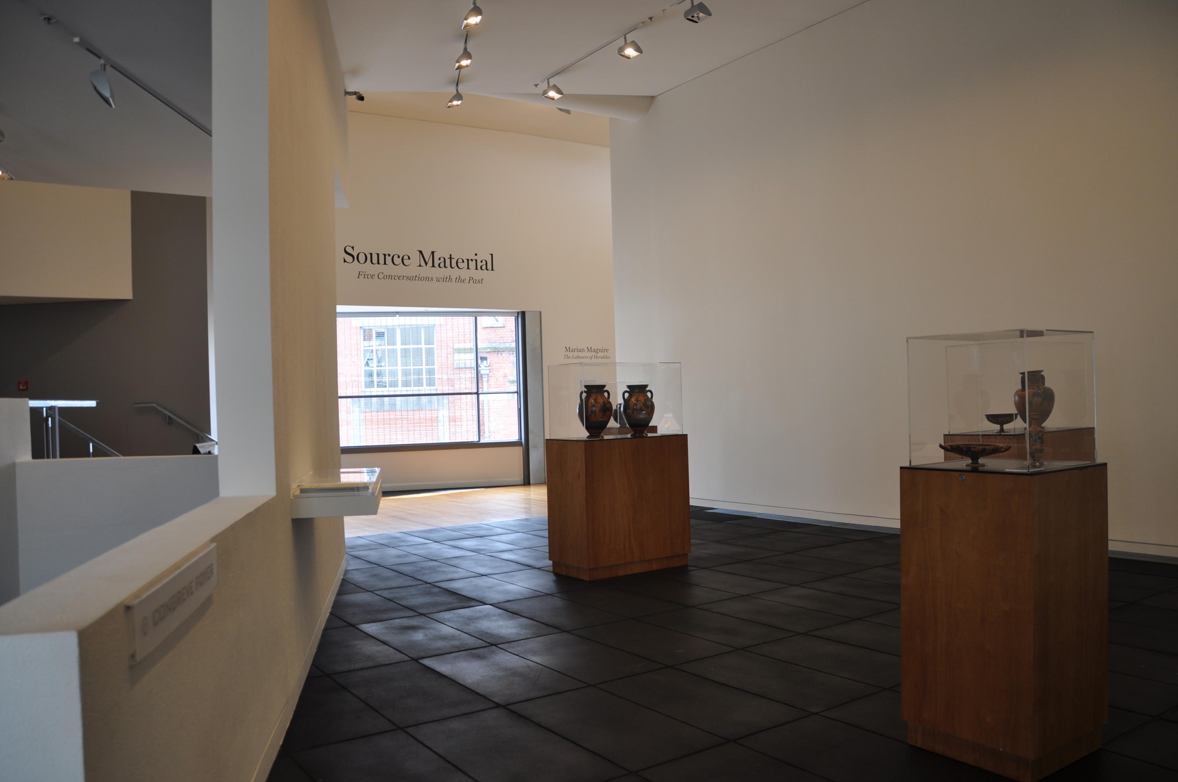 Installation view, Scenes from the Life of Herakles: Attic Vases from New Zealand Collections, in Source Material: Five Conversations with the Past, Adam Art Gallery Te Pātaka Toi, Victoria University of Wellington, 2009