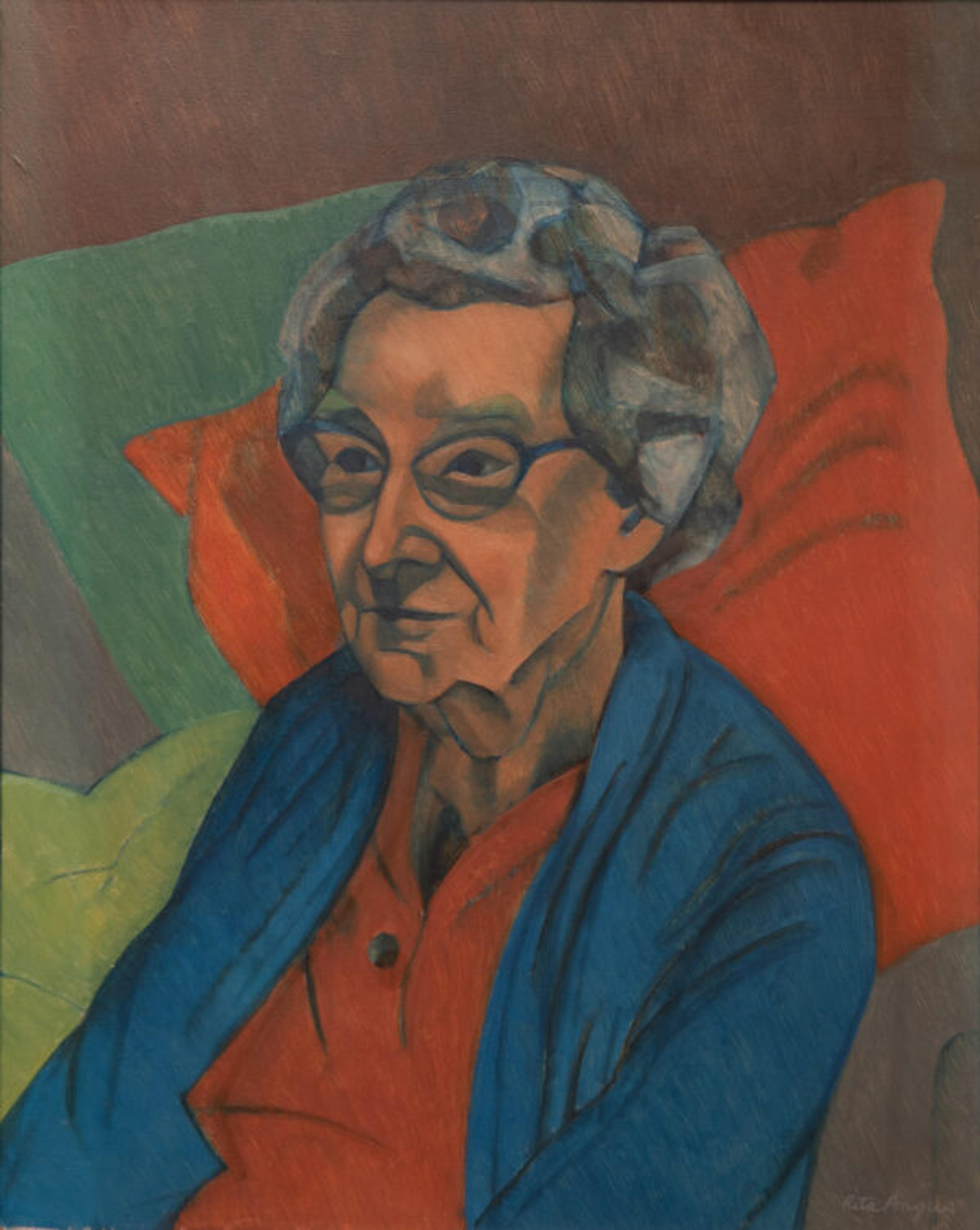Rita Angus painting 'Mother Watching TV, Napier' (1969)