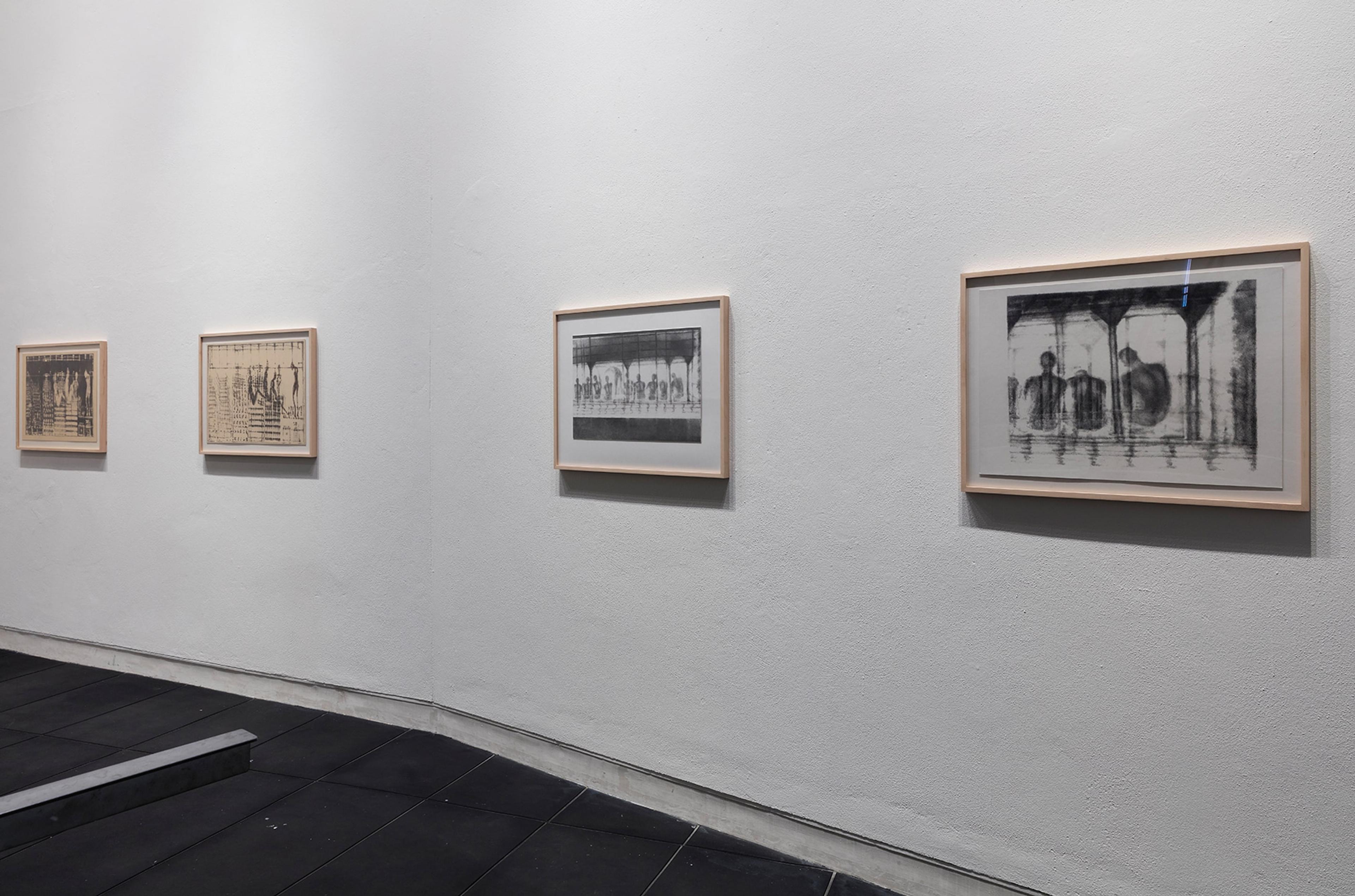 Installation view of works by Gerhard Faulhaber in the ifa-exhibition Linie Line Linea: Contemporary Drawing at the Adam Art Gallery Te Pātaka Toi, Victoria University of Wellington (photo: Shaun Waugh)