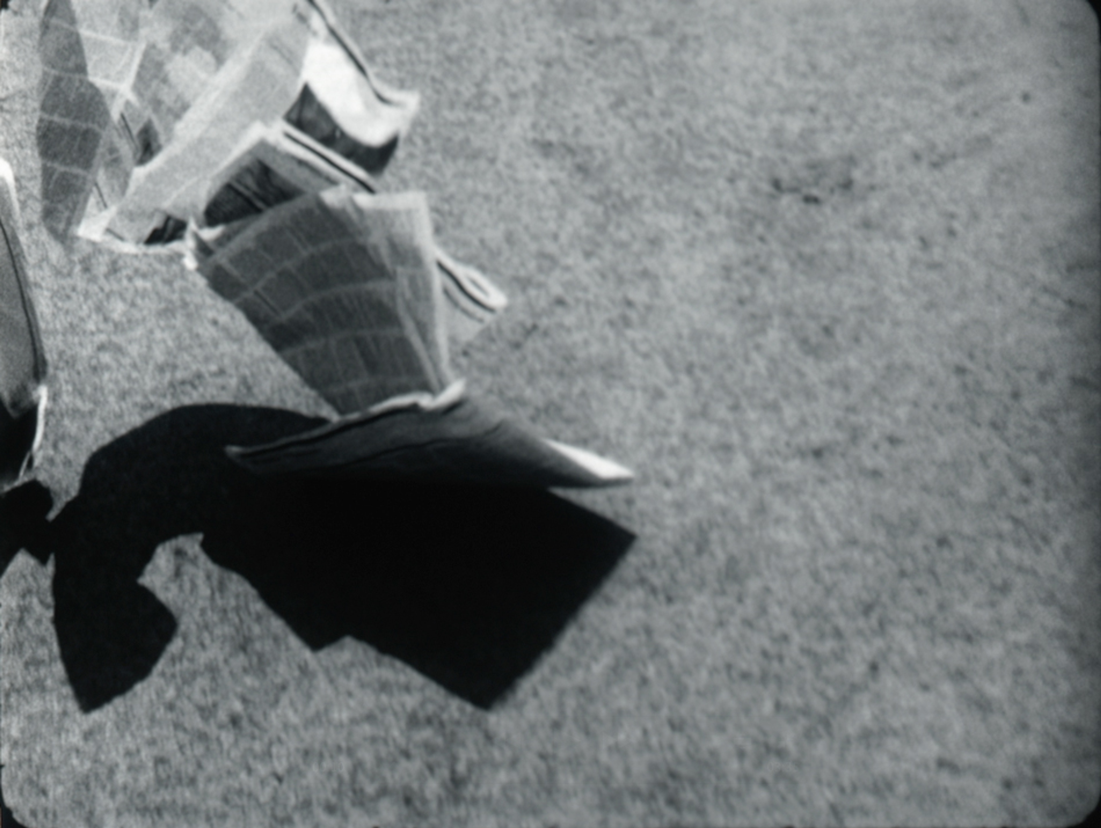 Sonya Lacey, still from Newspaper (for Vignelli) (2011). 16mm film transferred to DVD, 3mins 35secs, looped. Victoria University of Wellington Art Collection, purchased 2012