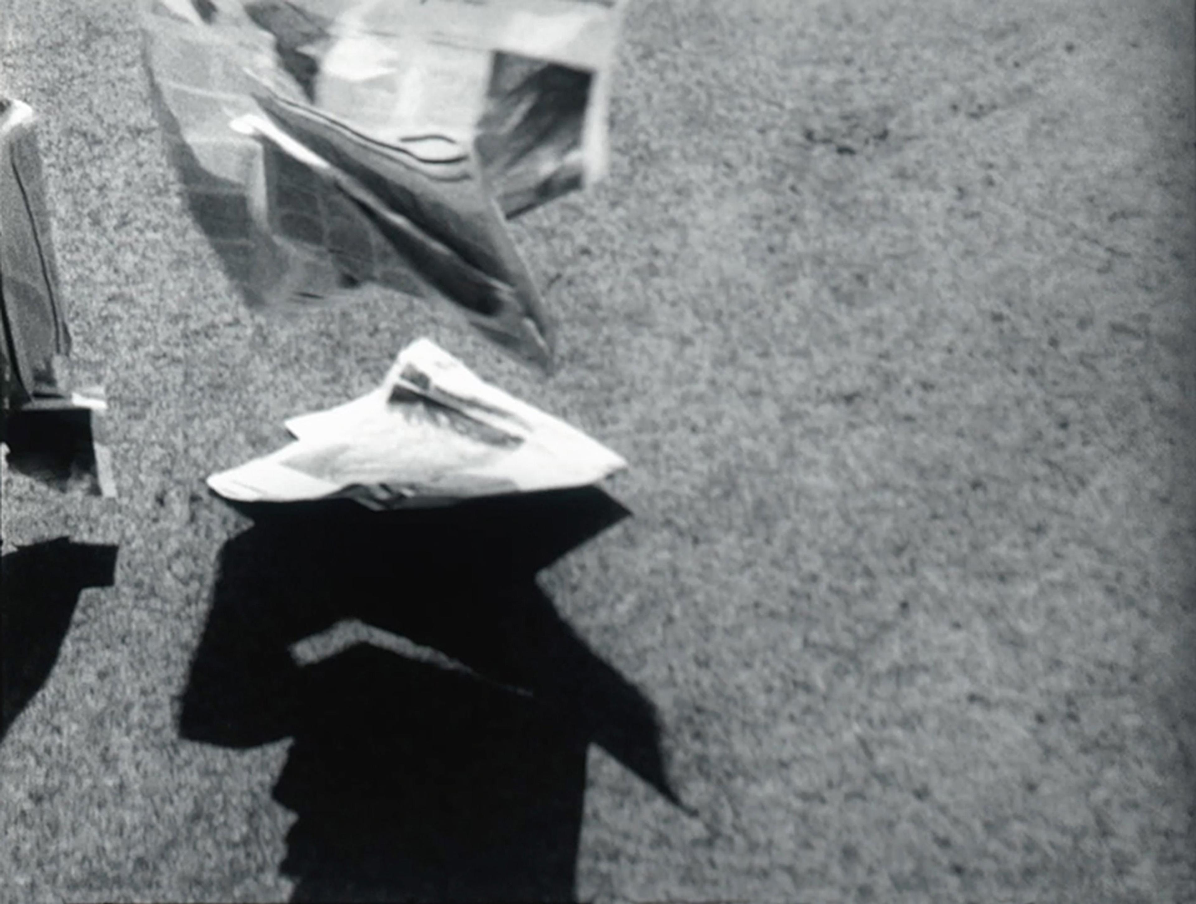 Sonya Lacey, Newspaper (for Vignelli) 2011, 16mm film transferred to HD video, 3mins 35secs, looped. Victoria University of Wellington Art Collection, purchased 2012