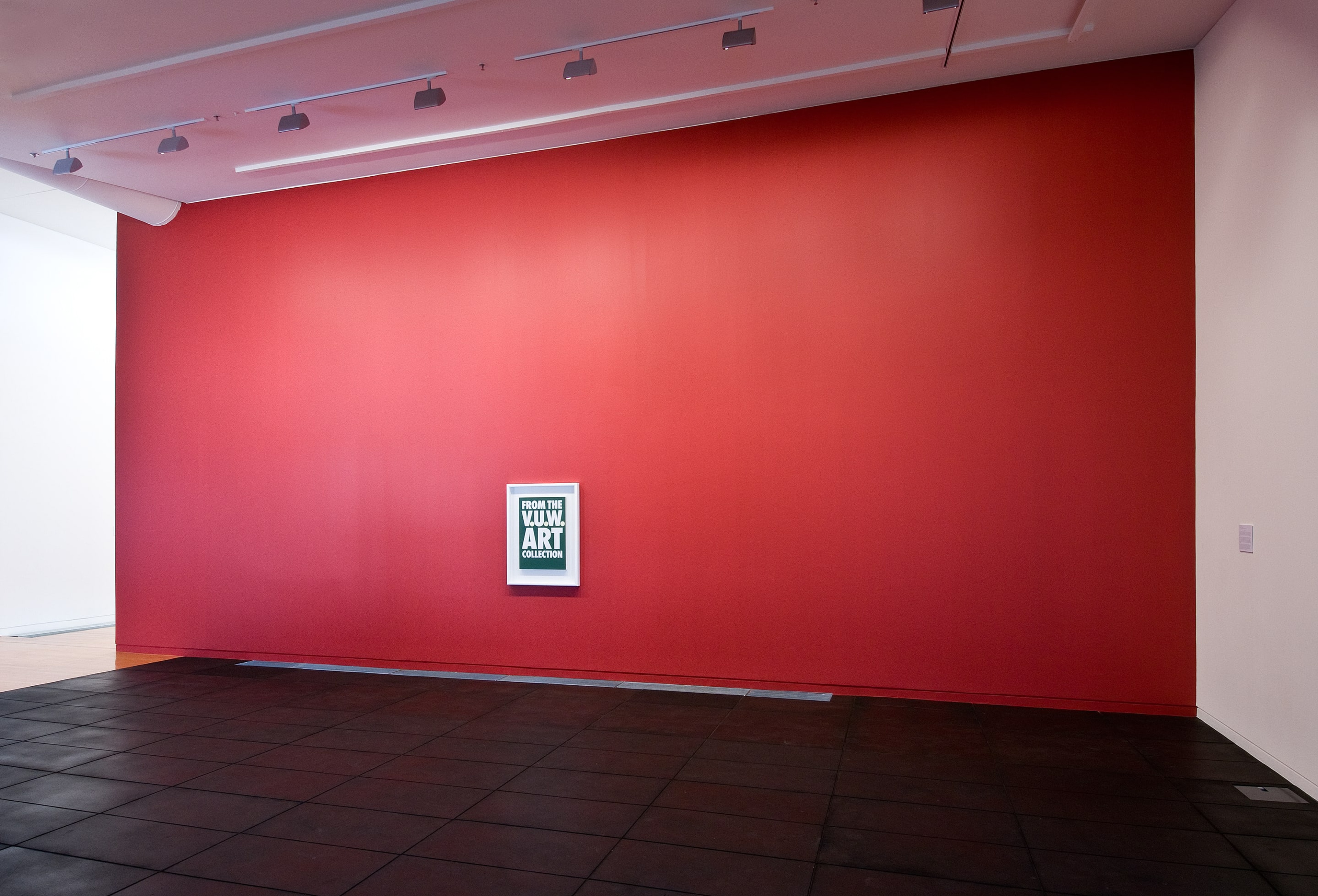 Installation view of Billy Apple, From the VUW Art Collection (2005). Acrylic on canvas with gold leaf on painted wall, From the Collection series. Victoria University of Wellington Art Collection, purchased 2005. Photo: Robert Cross.