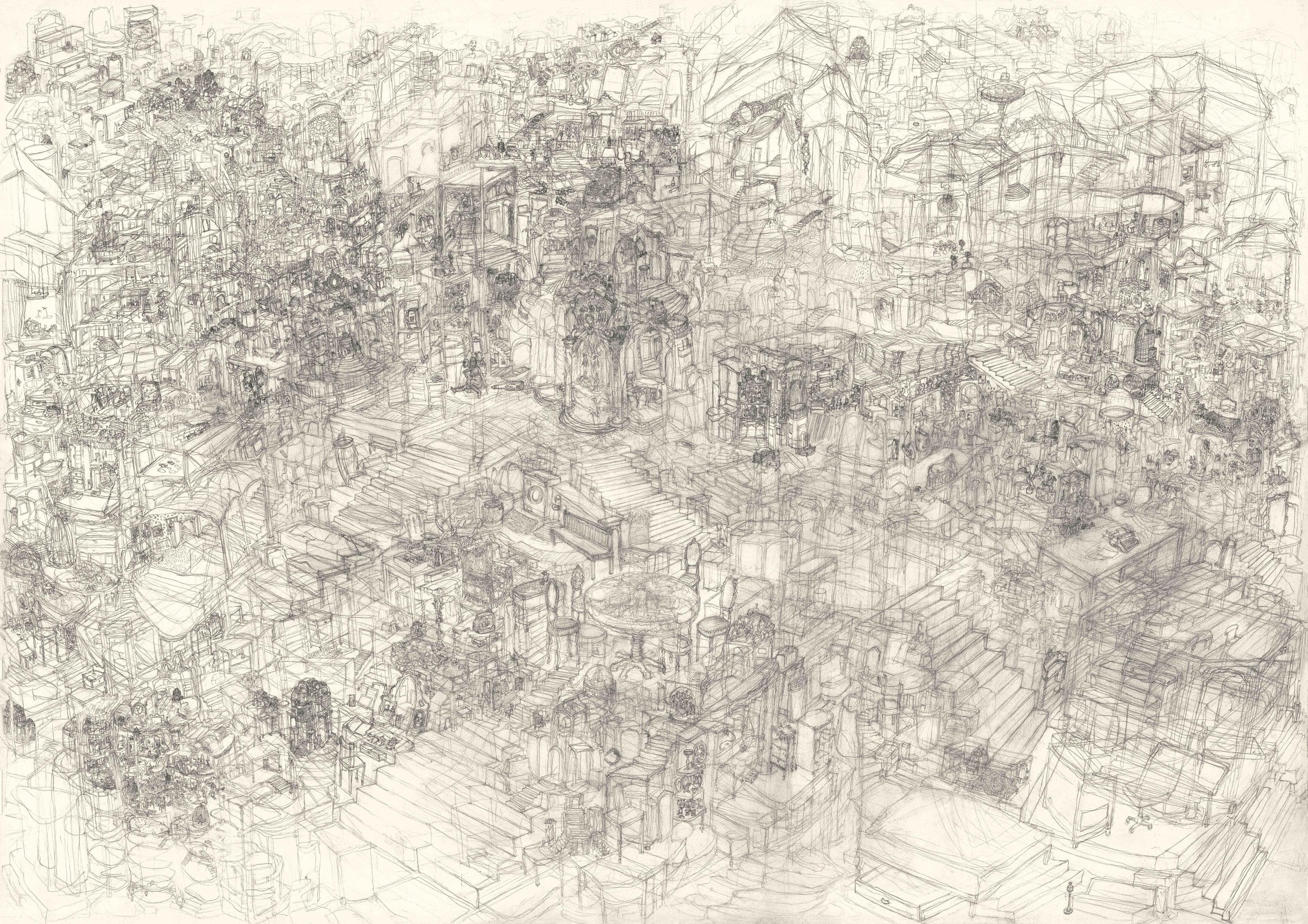 Christian Pilz, Untitled, 2006, pencil on paper, 594 x 841mm