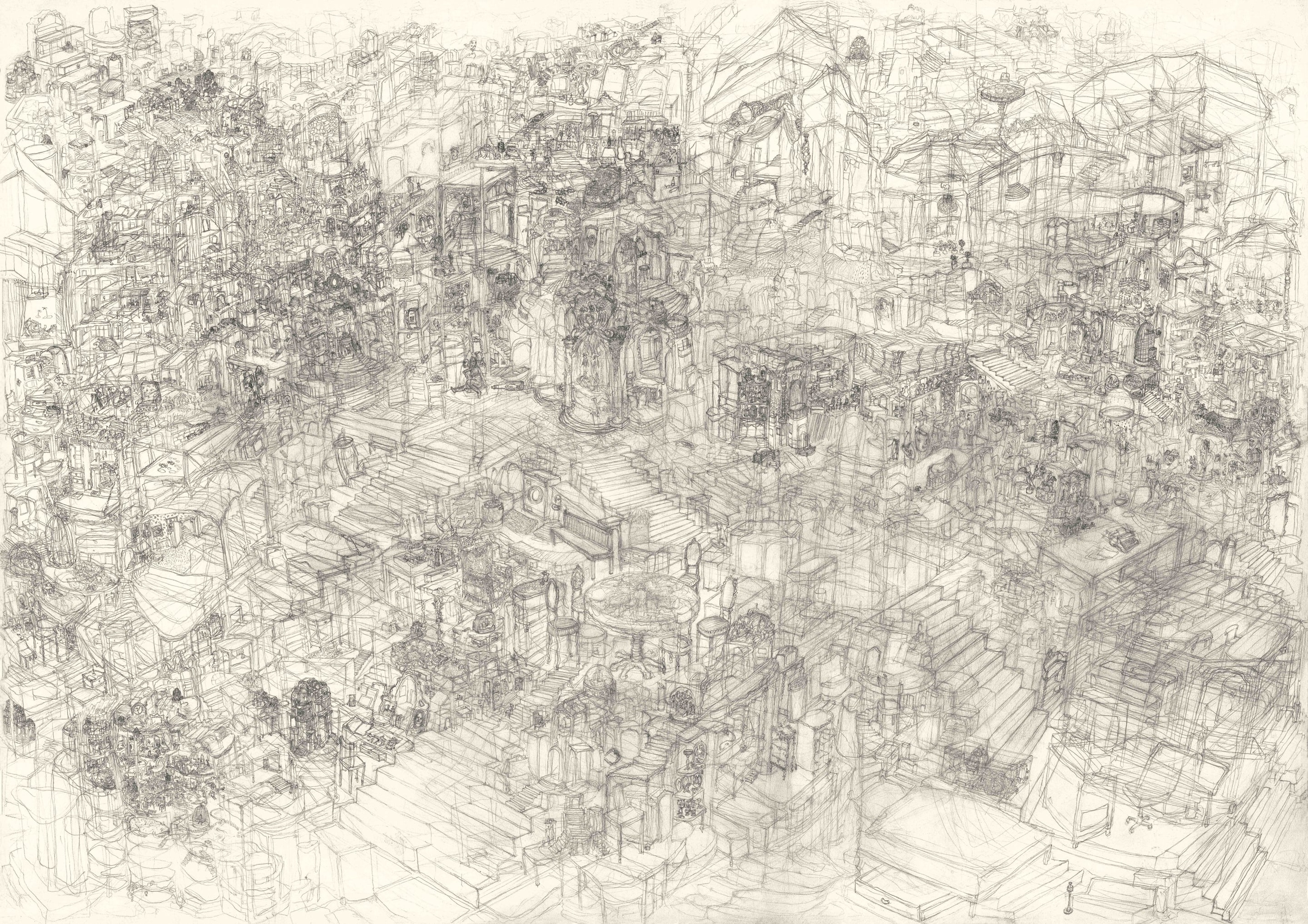 Christian Pilz, Untitled, 2006, pencil on paper, 594 x 841mm