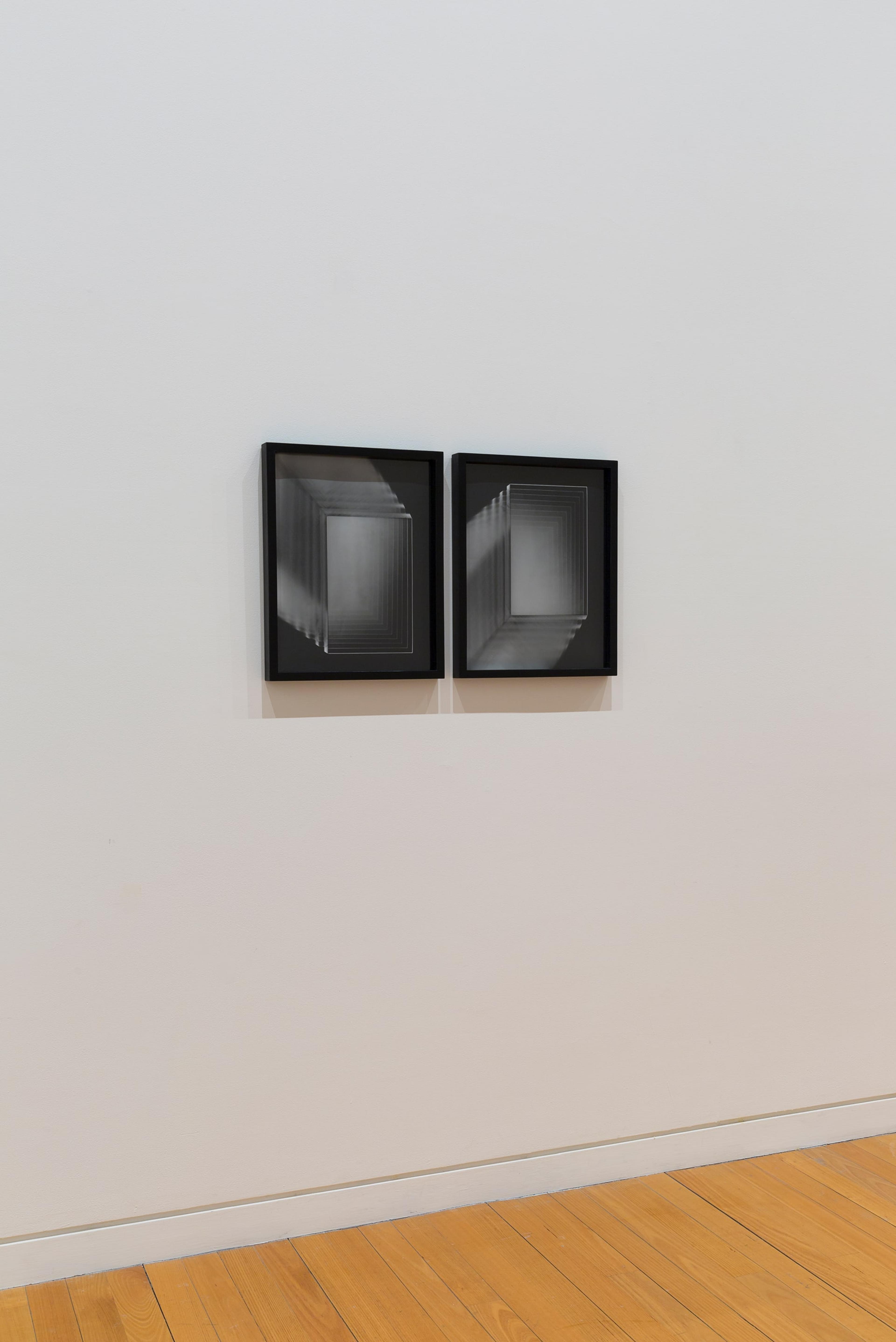 Andrew Beck, Two Glass Strata 2015, two silver gelatin prints, 400 x 500mm each. Courtesy of the artist and Hamish McKay Gallery, Wellington (photo: Shaun Waugh)