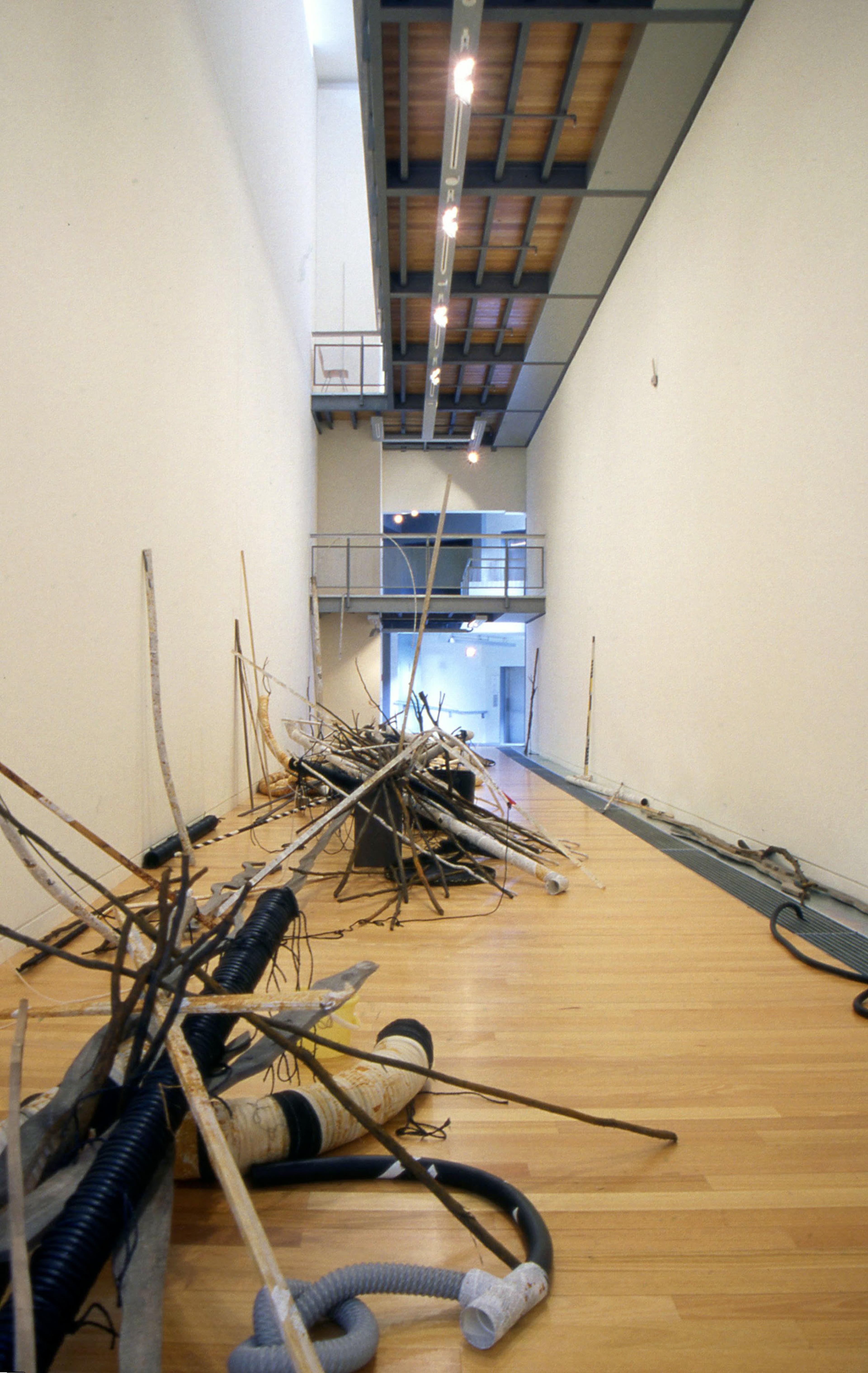 Installation view, Conduits and Containers: Leakage from the Text, Adam Art Gallery Te Pātaka Toi, Victoria University of Wellington, 2002