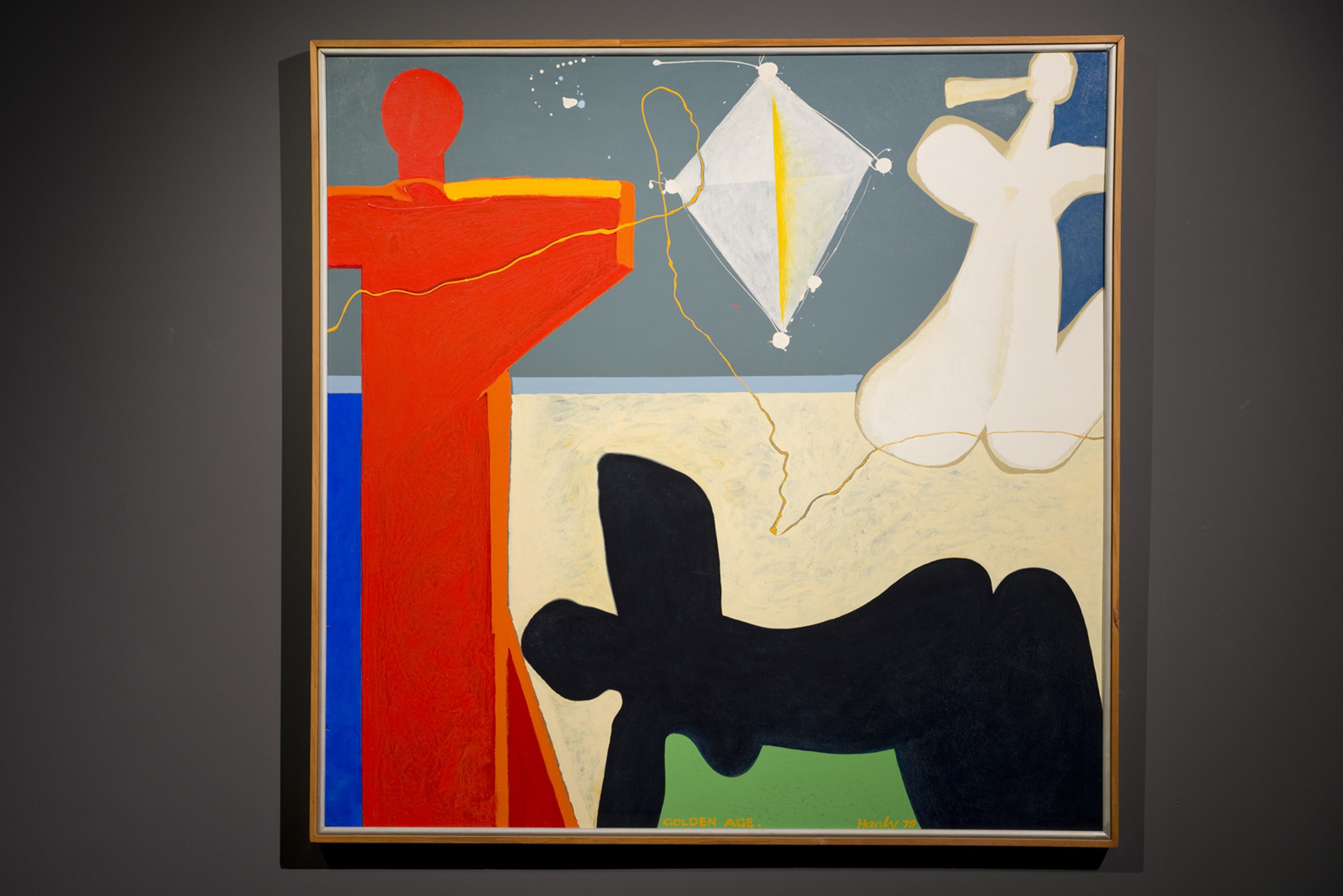 Pat Hanly, Golden Age L, 1979, oil and enamel on board, Victoria University of Wellington Art Collection, purchased 1981. Photo: Shaun Matthews