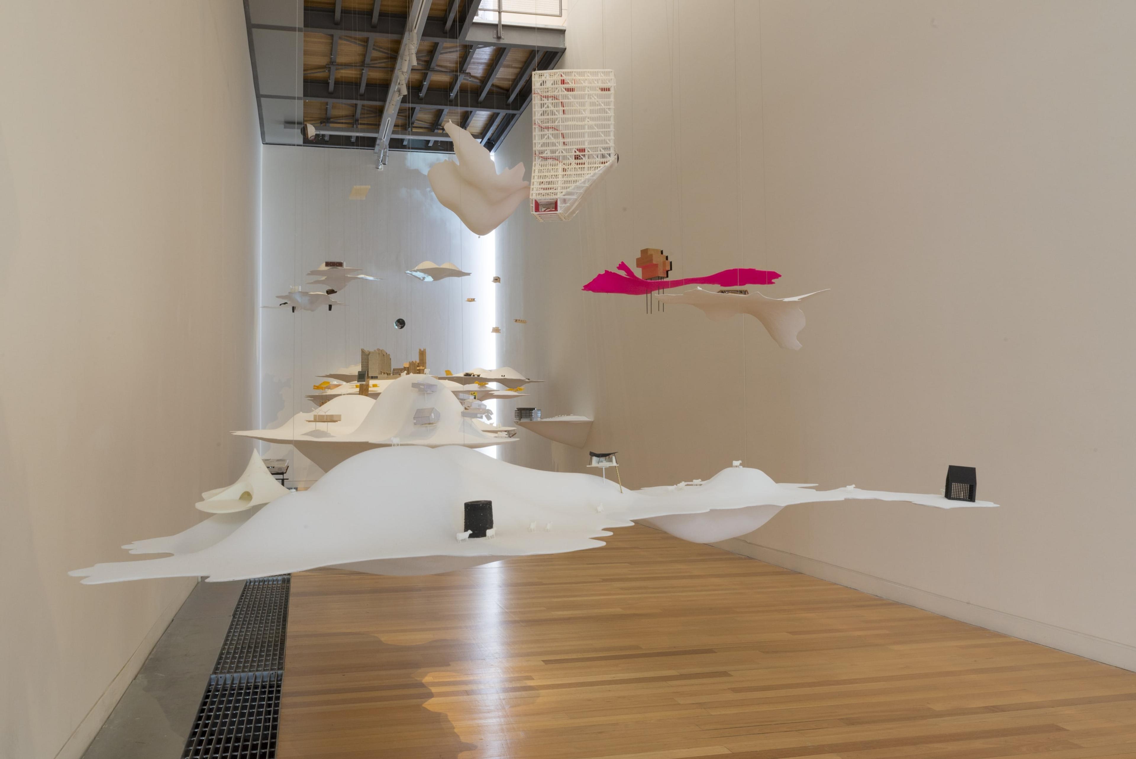 Installation view of Future Islands: The New Zealand Exhibition at the 2016 Venice Architecture Biennale at Adam Art Gallery Te Pātaka Toi, Victoria University of Wellington, 14 October – 17 December 2017