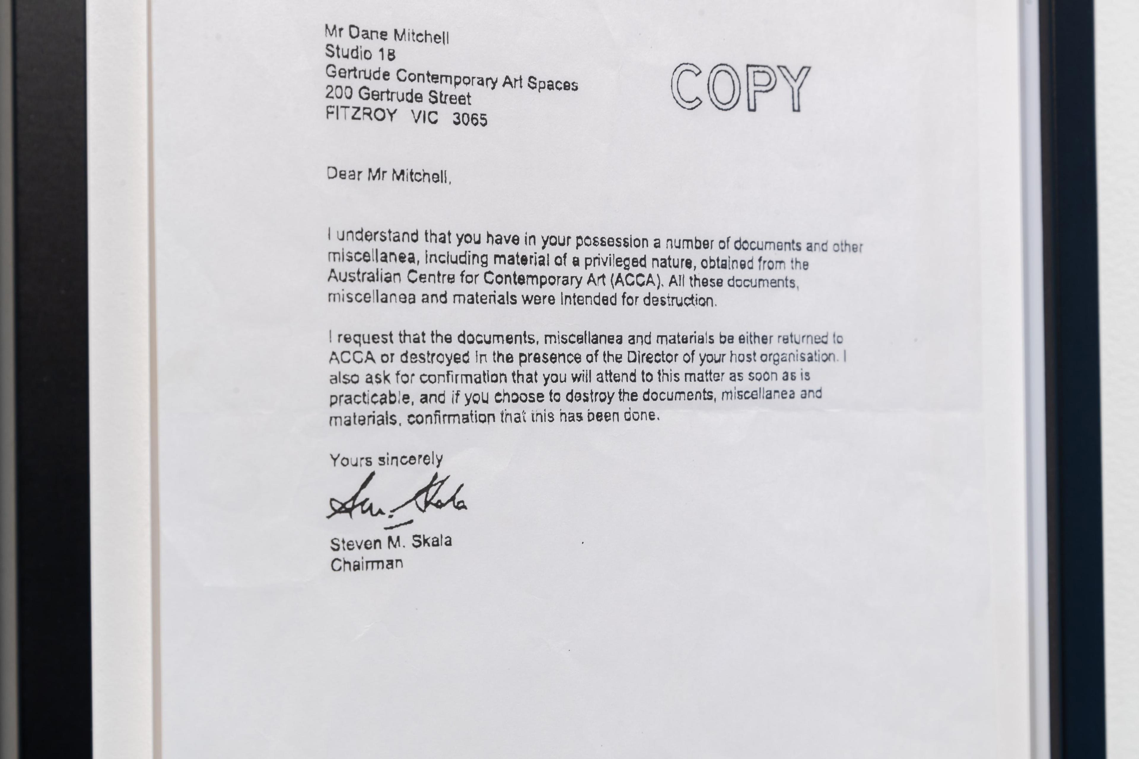 Dane Mitchell, Recent Acquisitions