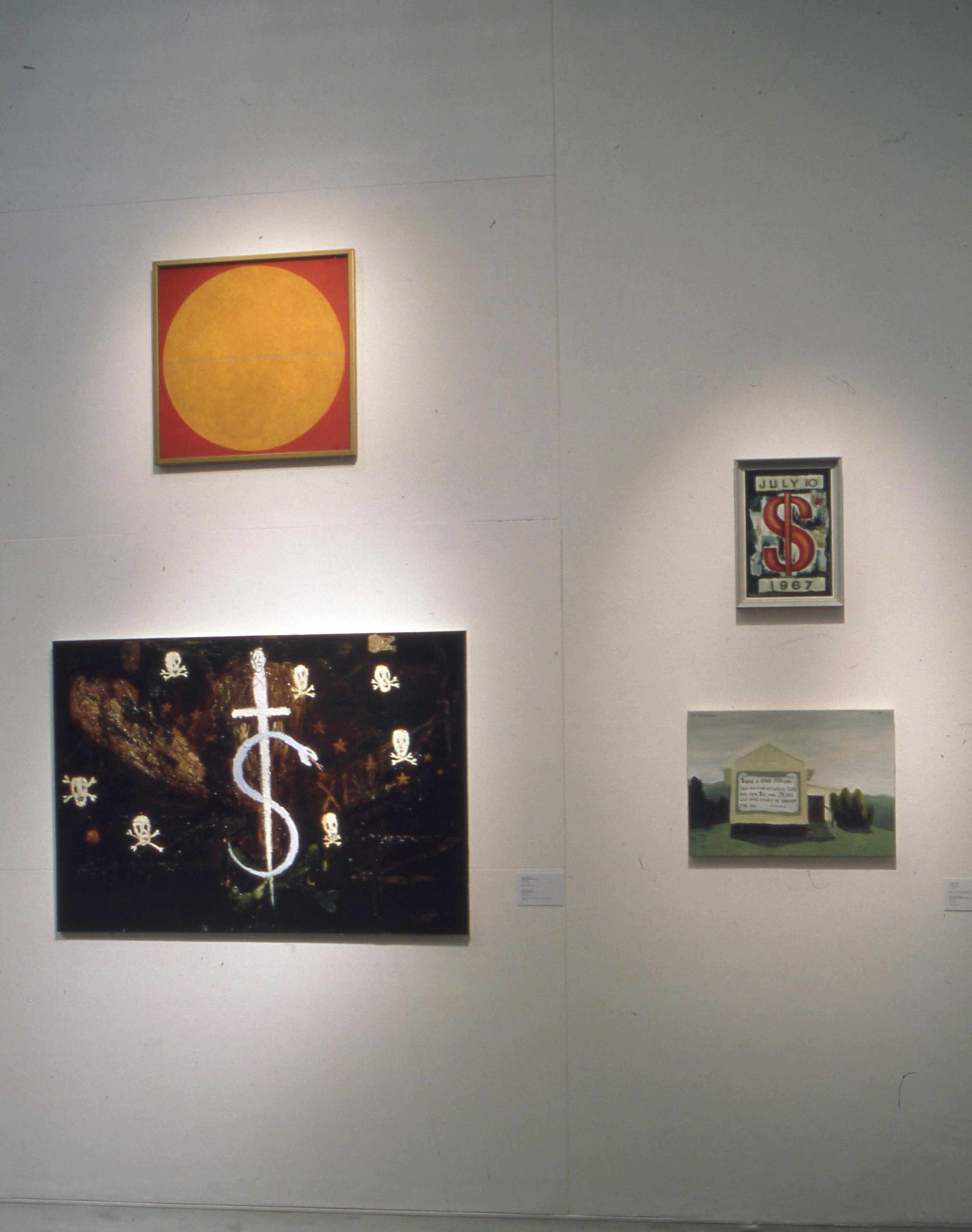 Installation view, Manufacturing Meaning: The University of Wellington Art Collection Context, Adam Art Gallery Te Pātaka Toi, Victoria University of Wellington, 2000