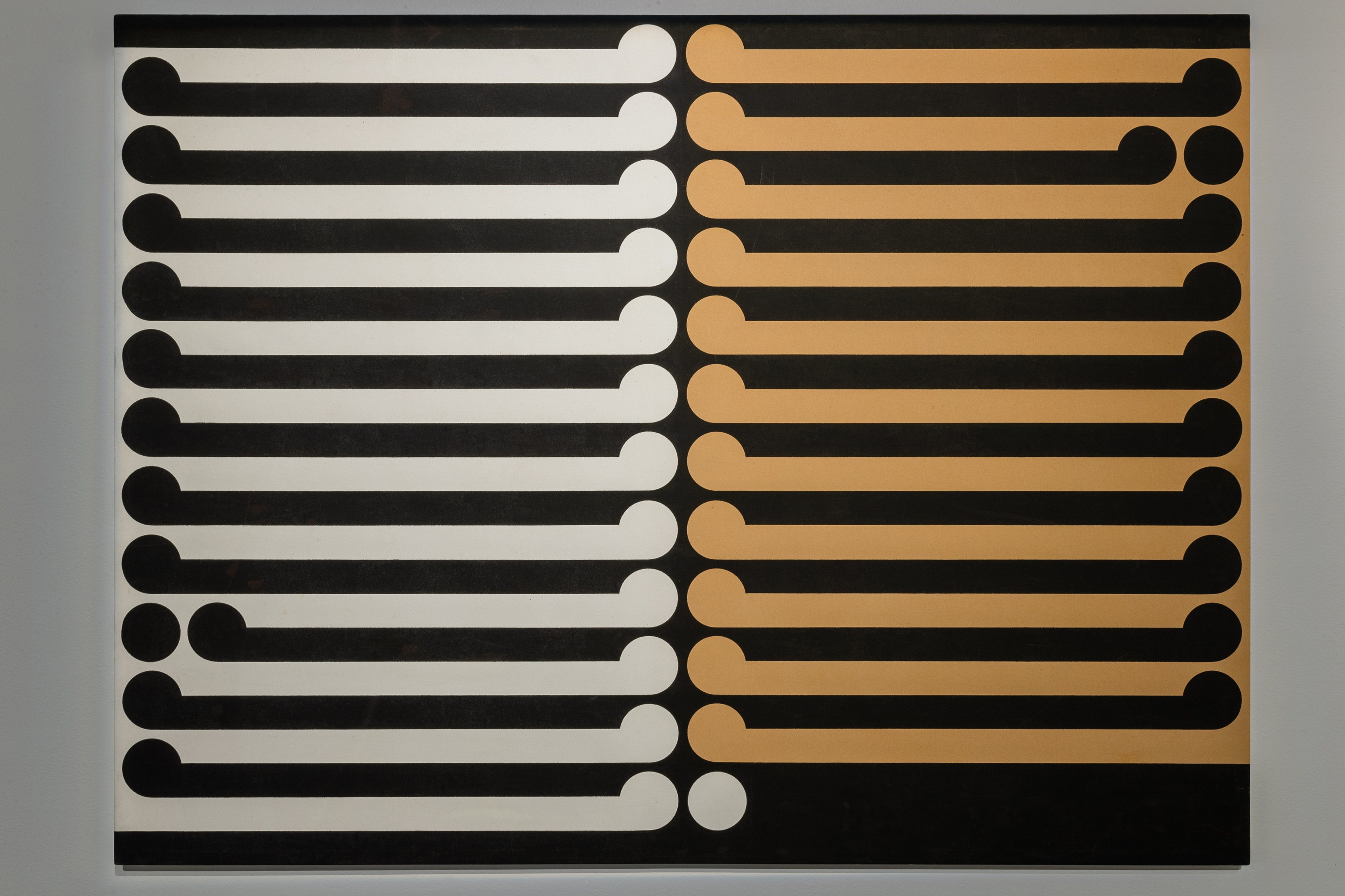 Gordon Walters, Kahukura, 1968, acrylic and pva on canvas, koru, abstraction