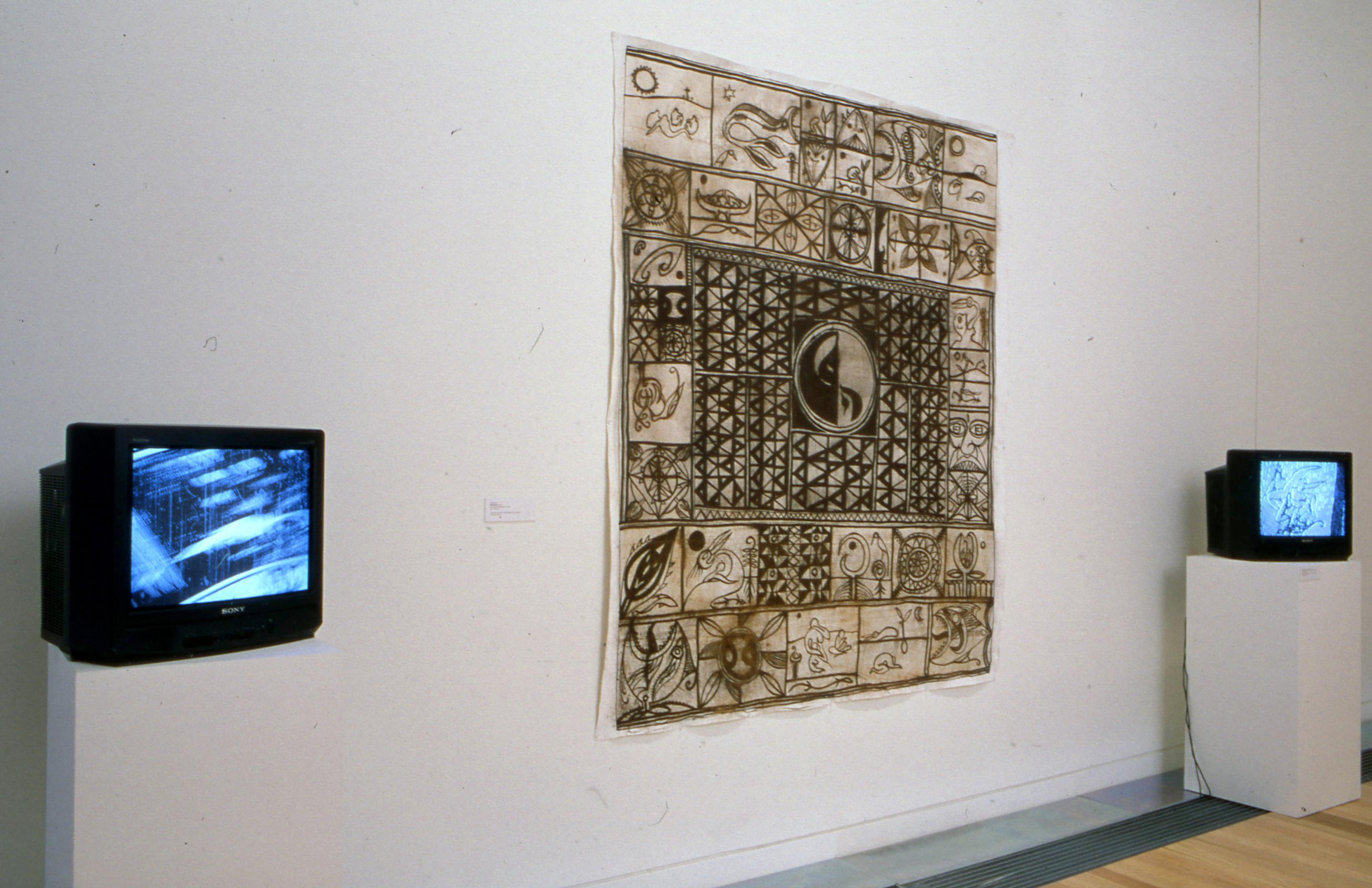 Installation view, Manufacturing Meaning: The University of Wellington Art Collection Context, Adam Art Gallery Te Pātaka Toi, Victoria University of Wellington, 2000