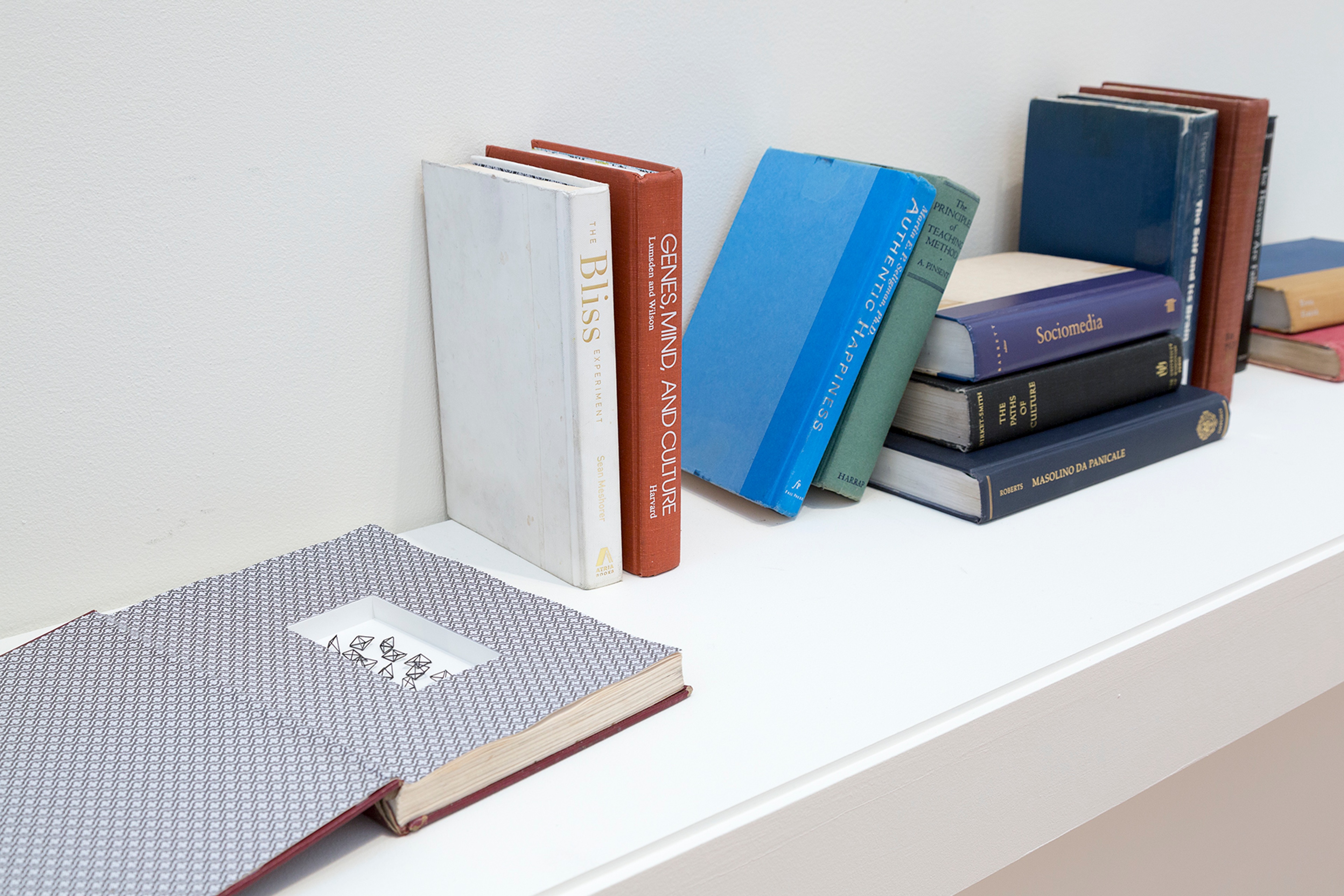 Installation view, Give and Take/Hoki Whakamuri, Haere Whakamua: Dynamic Cultural Forms in Aotearoa New Zealand in The More You Know: The Victoria University Art Collection in Context, Adam Art Gallery Te Pātaka Toi, Victoria University of Wellington, 2015. Photo: Shaun Waugh