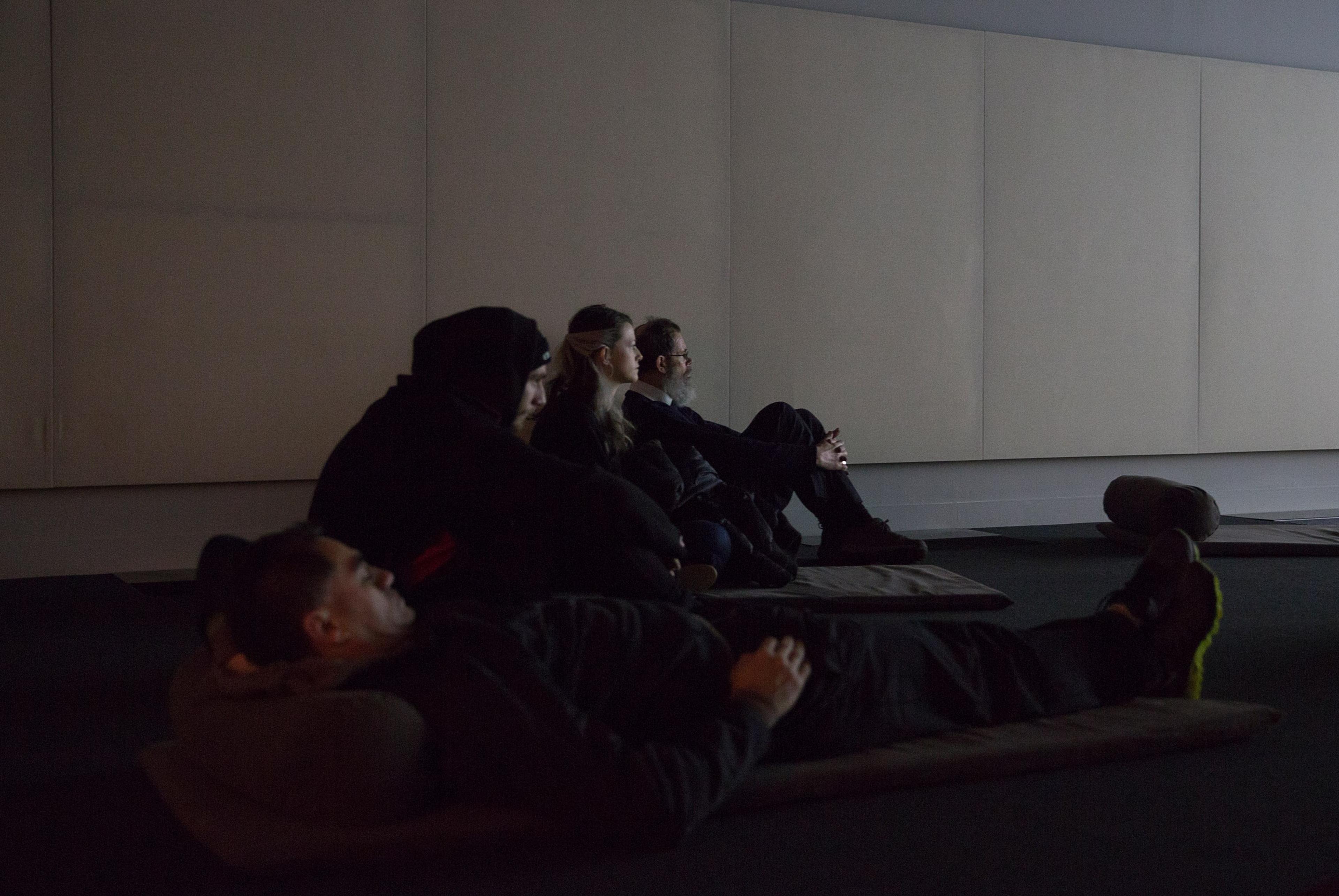 Installation view of Francis Alÿs (in collaboration with Julien Devaux and Ajmal Maiwandi), Reel-Unreel (2011) at the Adam Art Gallery. Single channel video projection, 19:28min, color, sound. Photo: Shaun Waugh.