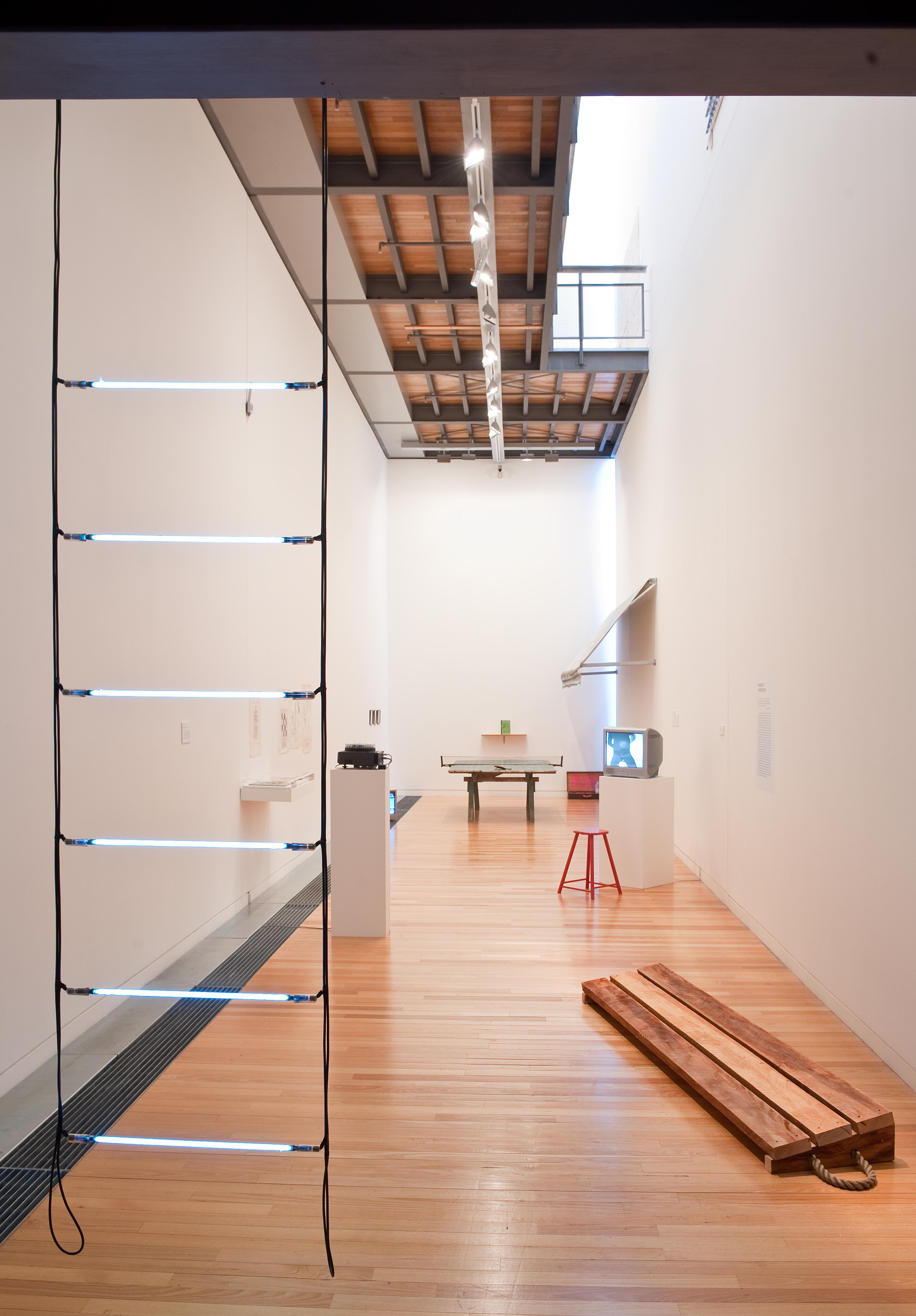 Installation view, Peripheral Relations: Marcel Duchamp and New Zealand Art 1960-2011, Adam Art Gallery Te Pātaka Toi, Victoria University of Wellington, 2012. Photo: Robert Cross