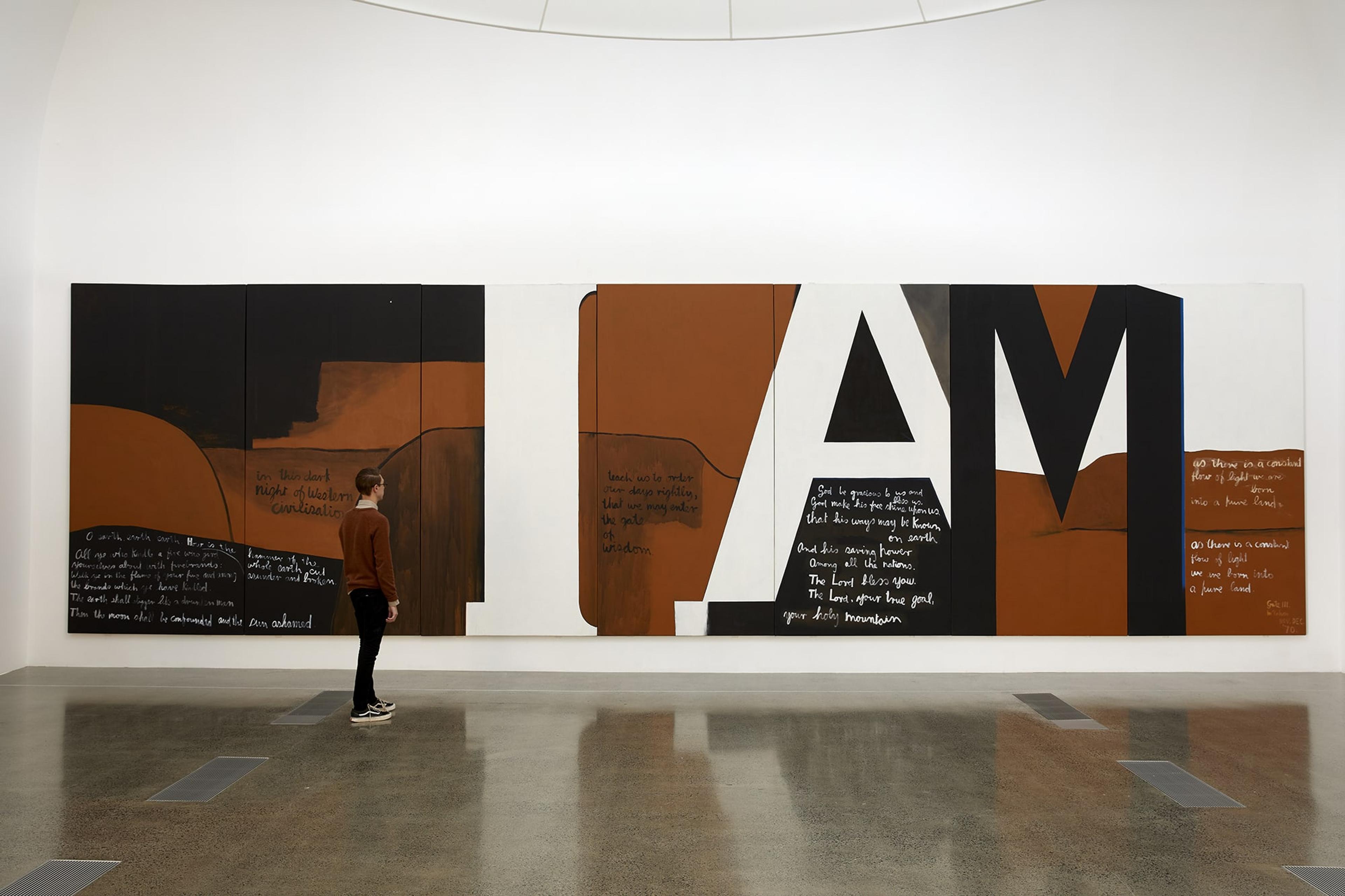 Installation view, A way through: Colin McCahon’s Gate III at Te Uru Waitakere Contemporary Gallery, 24 August–20 October 2019. Photo by Sam Hartnett