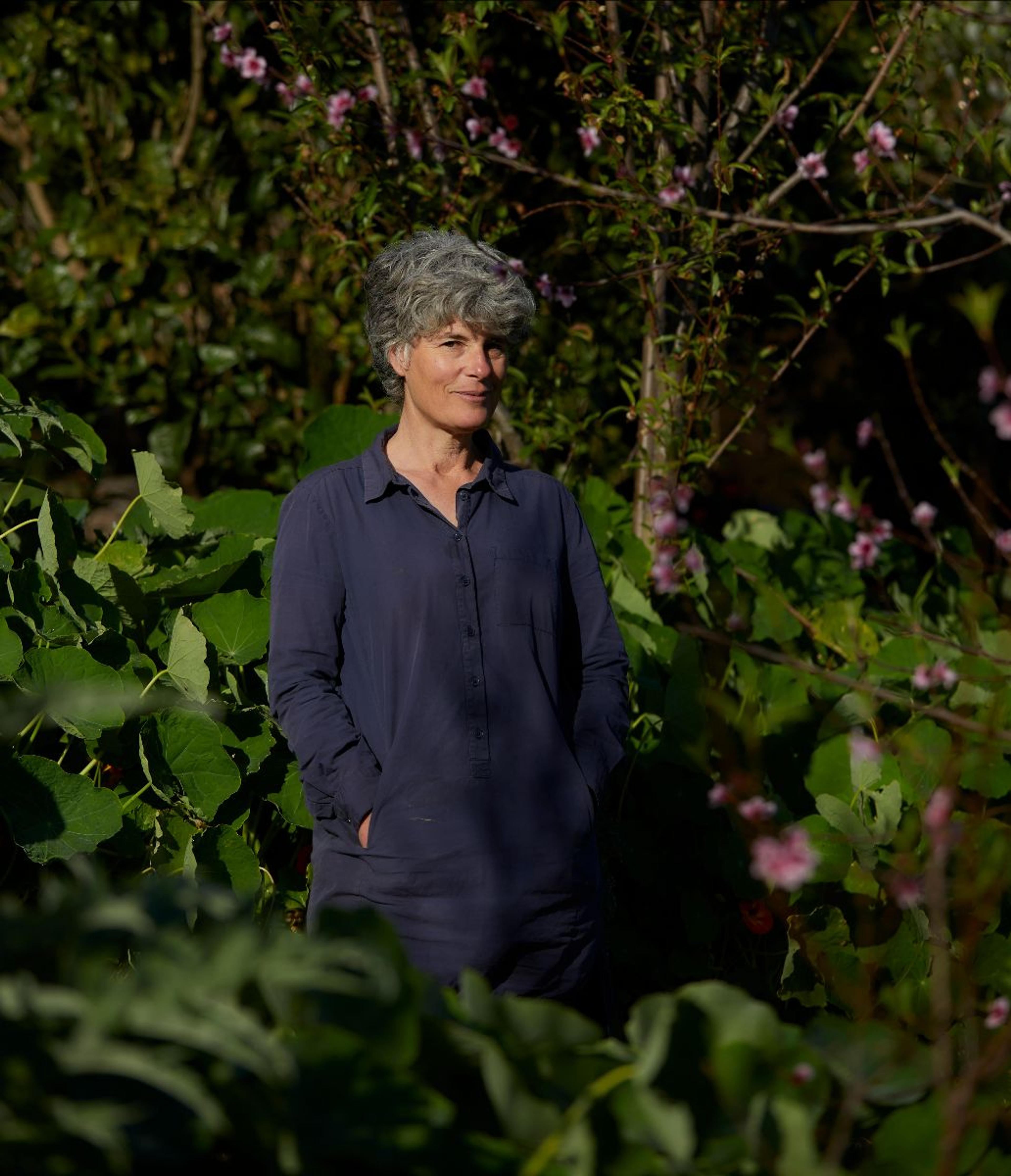 Sarah Smuts-Kennedy in her garden at Maunga Kererū, 2020, Photo by Sam Hartnett