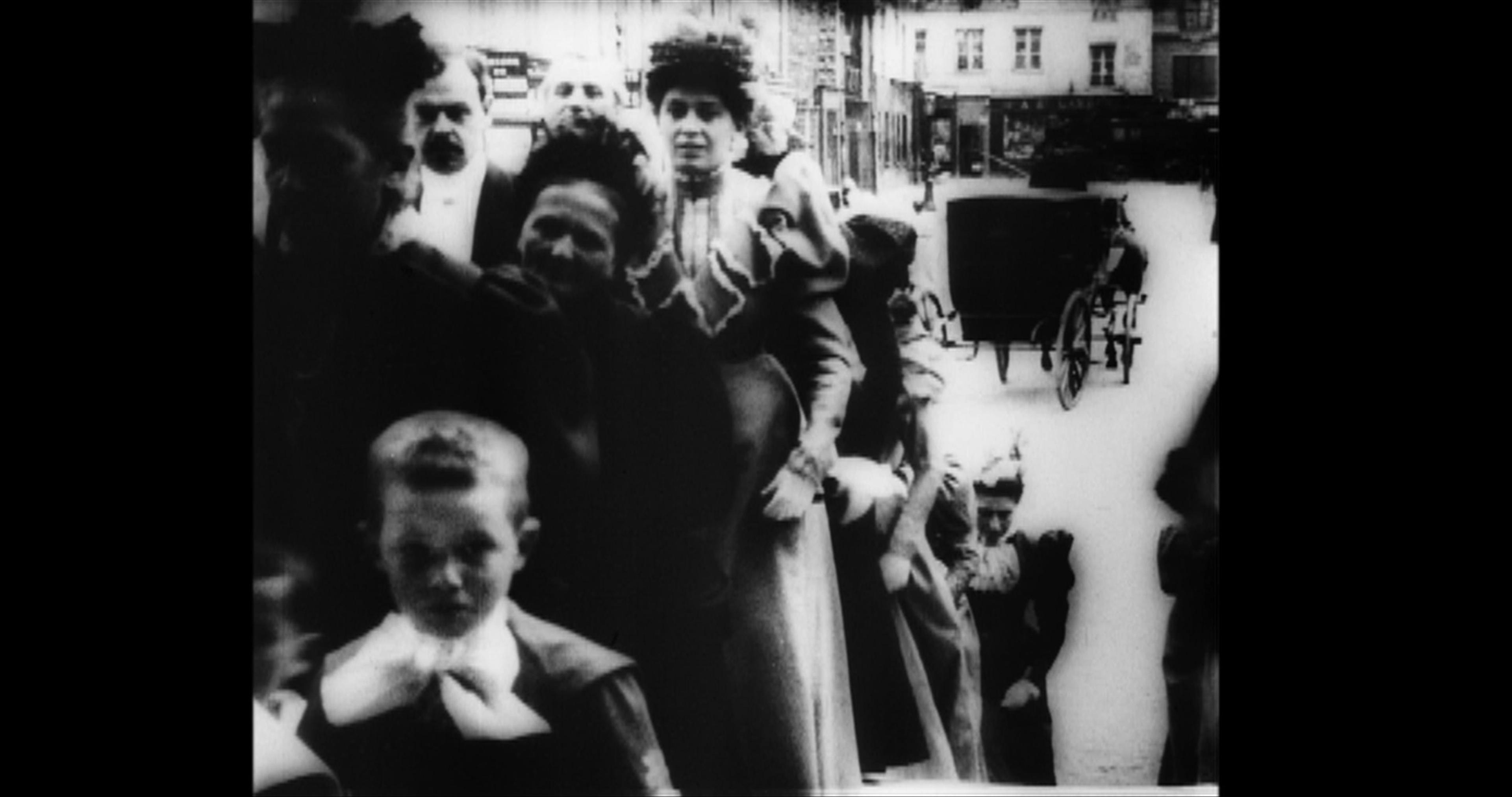 Ken Jacobs, film still from The Guests, 2013. 3D Archival footage transferred to digital video, DCP, b/w, surround-sound, 74mins. Courtesy of the artist.