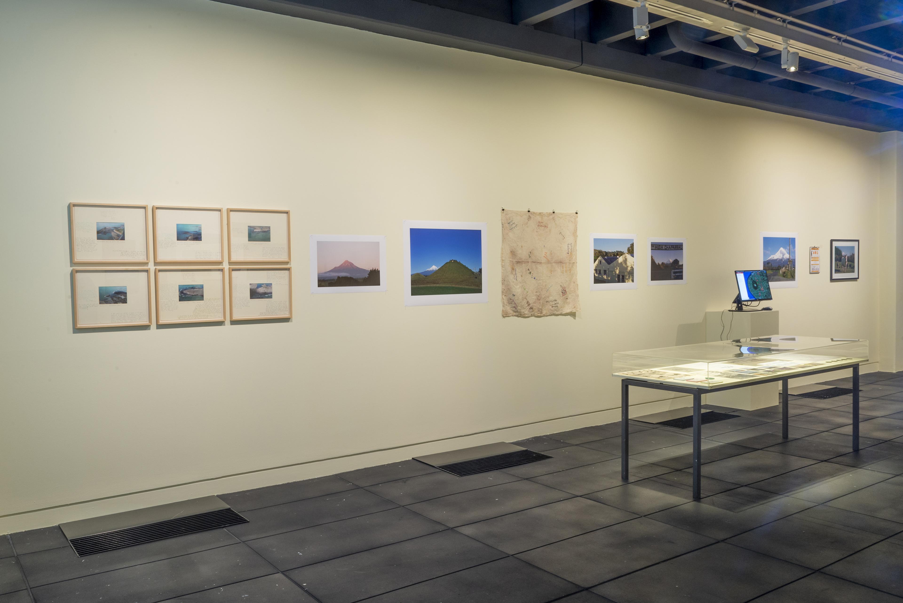 Installation view of The Live Feed – Fiona Clark’s ‘Egmontiana’, Adam Art Gallery Te Pātaka Toi, Victoria University of Wellington, 6 November 2019 – 22 March 2020. Photo: Shaun Matthews