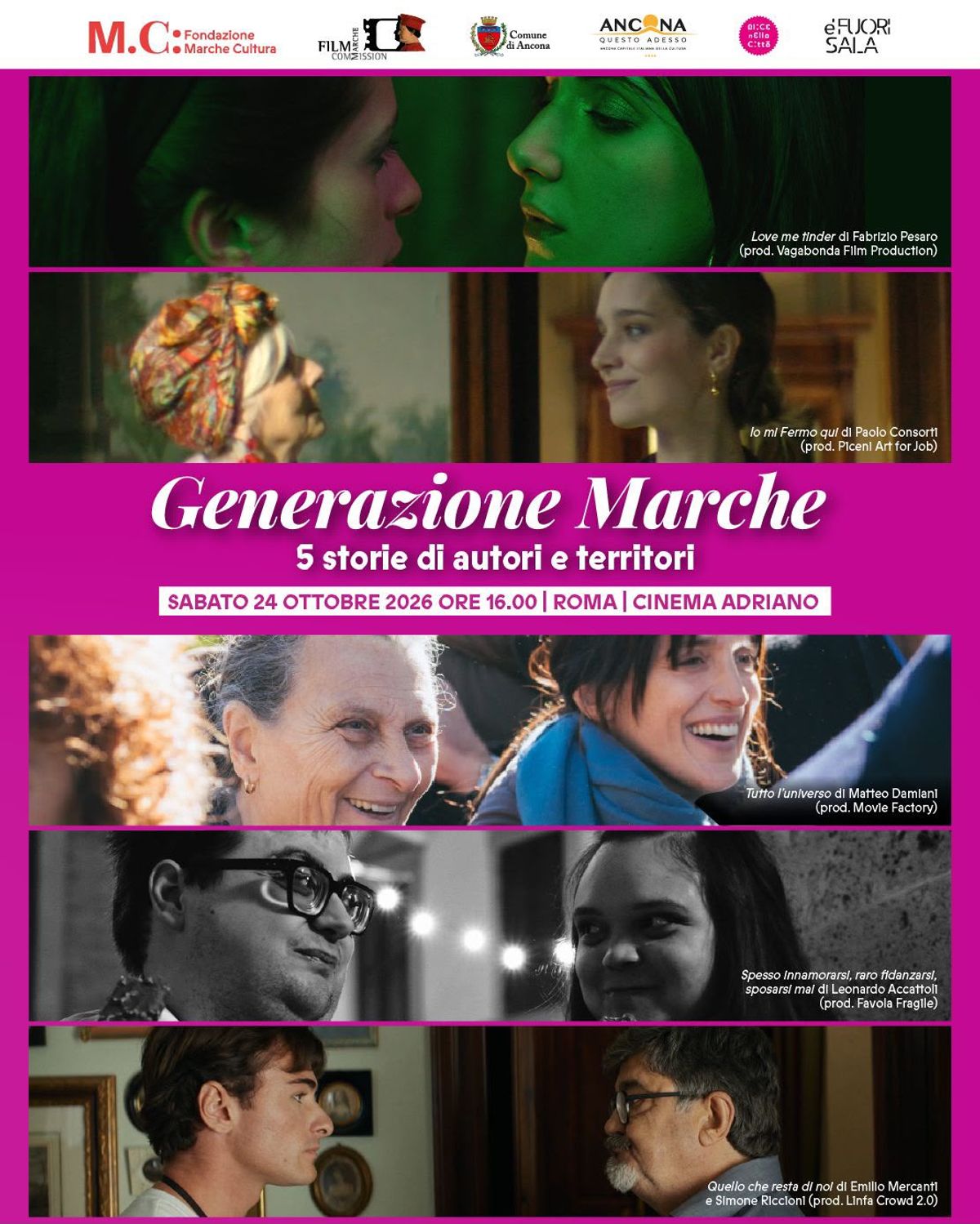 GENERAZIONE MARCHE, 5 STORIE DI AUTORI E TERRITORI