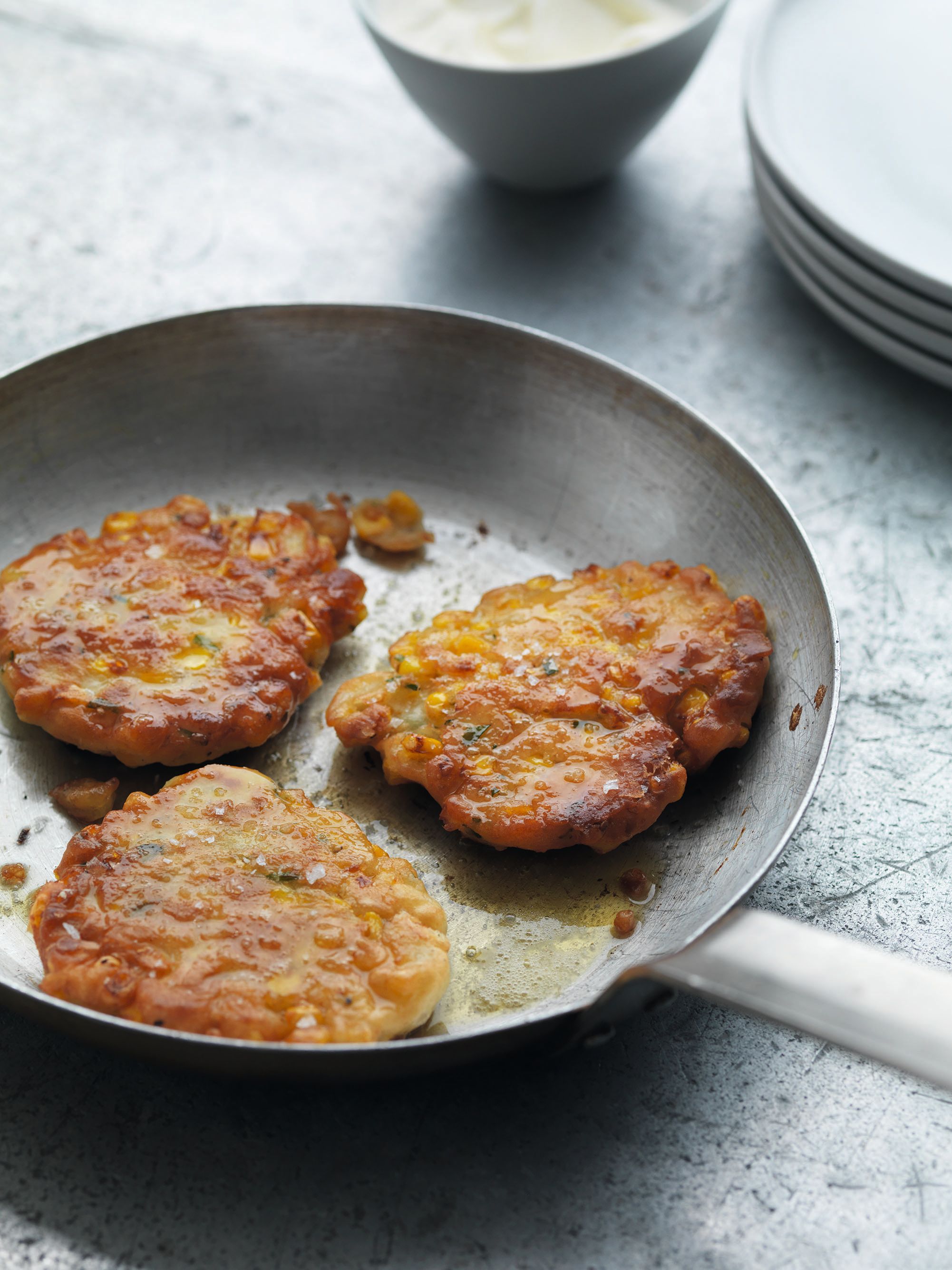 Sweetcorn and Tarragon Fritters | Marcus Wareing | Marcus Wareing