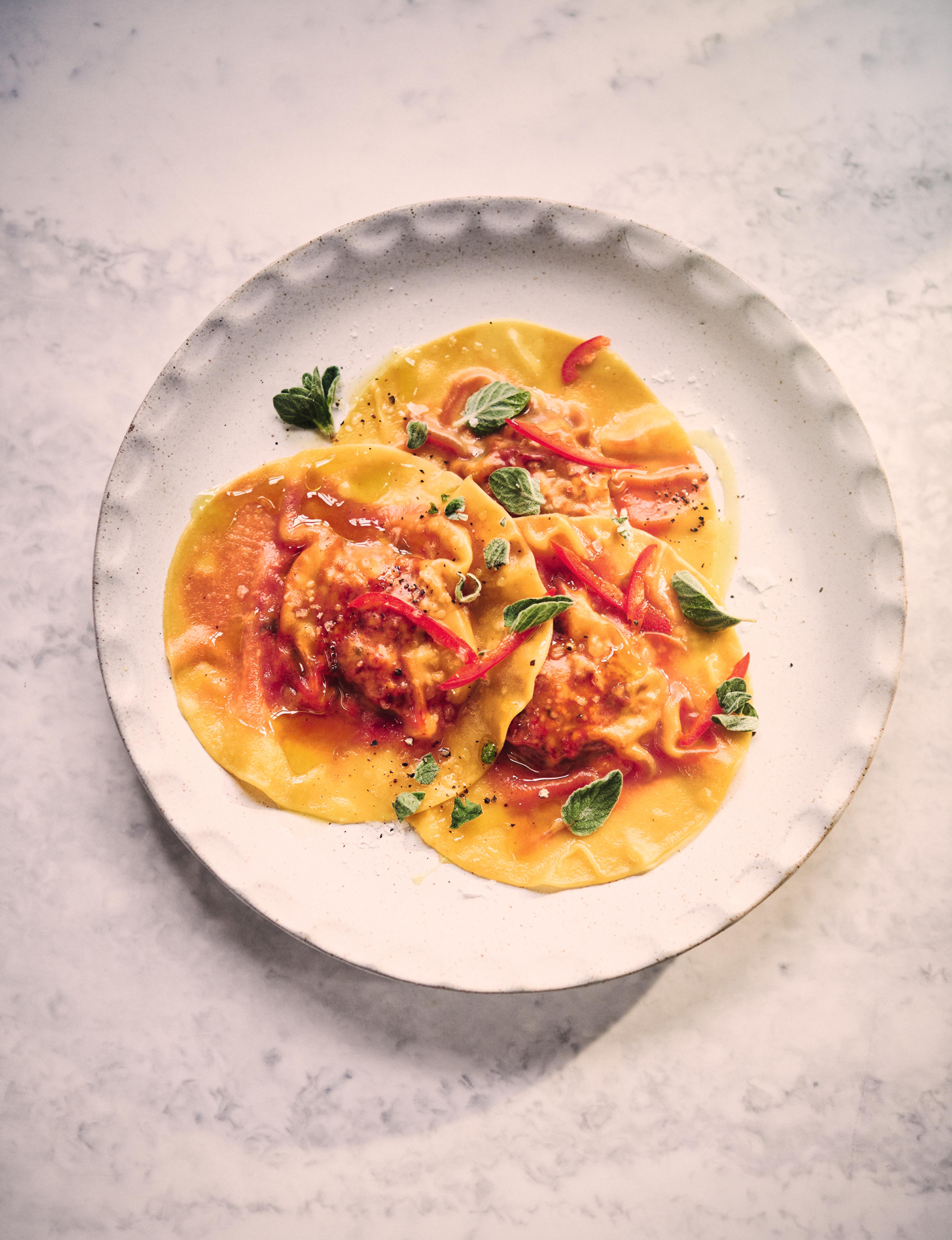 'Nduja and Feta Ravioli | Marcus Wareing | Marcus Wareing