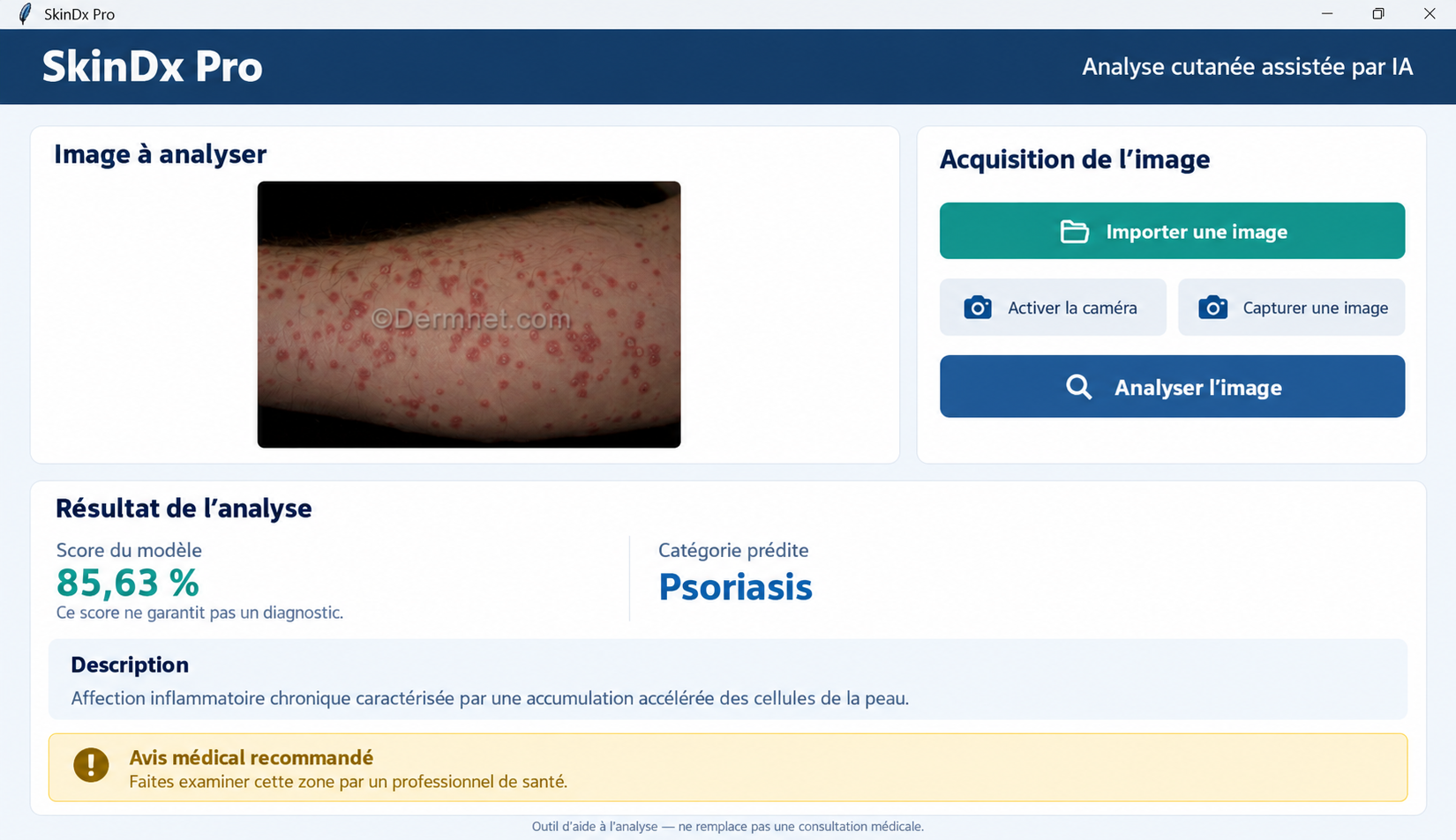 Dispositif intelligent d’analyse des conditions cutanées
