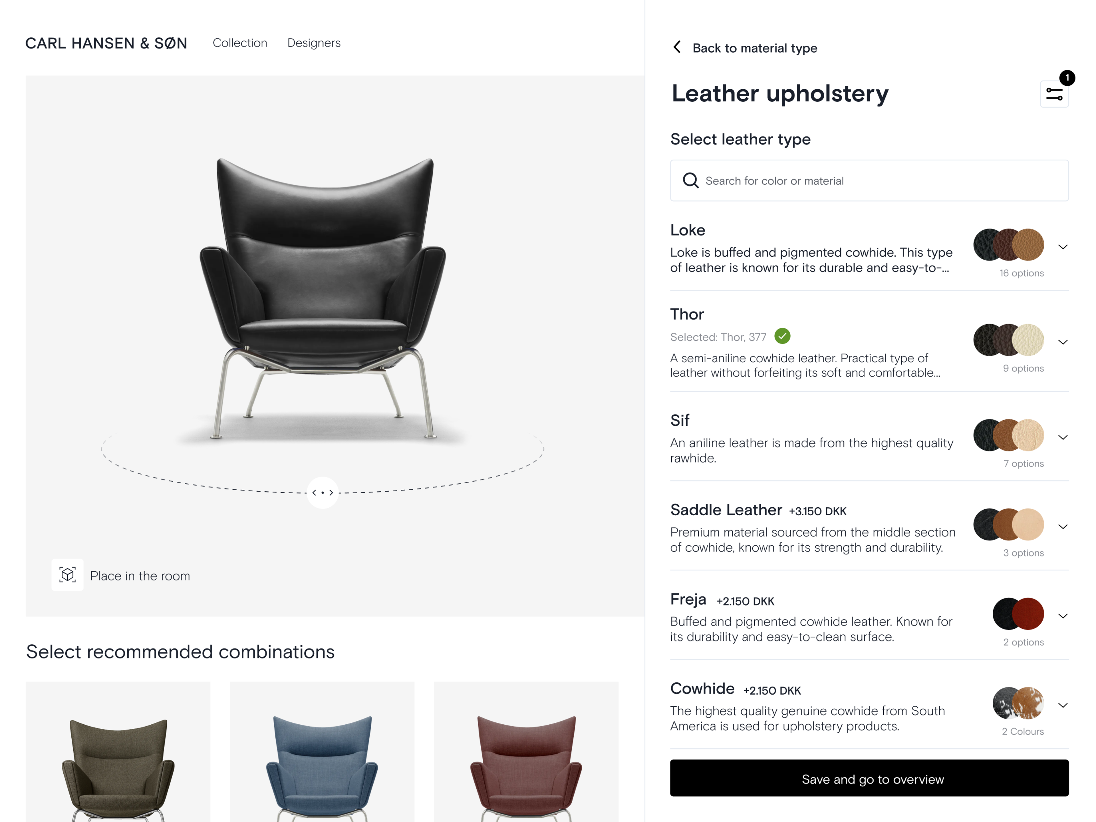 Leather upholstery