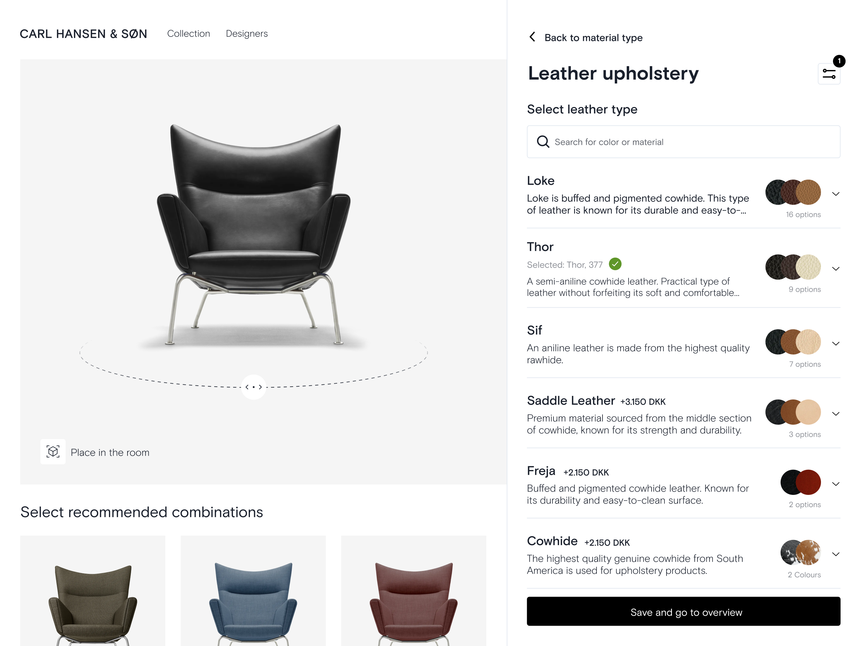 Leather upholstery