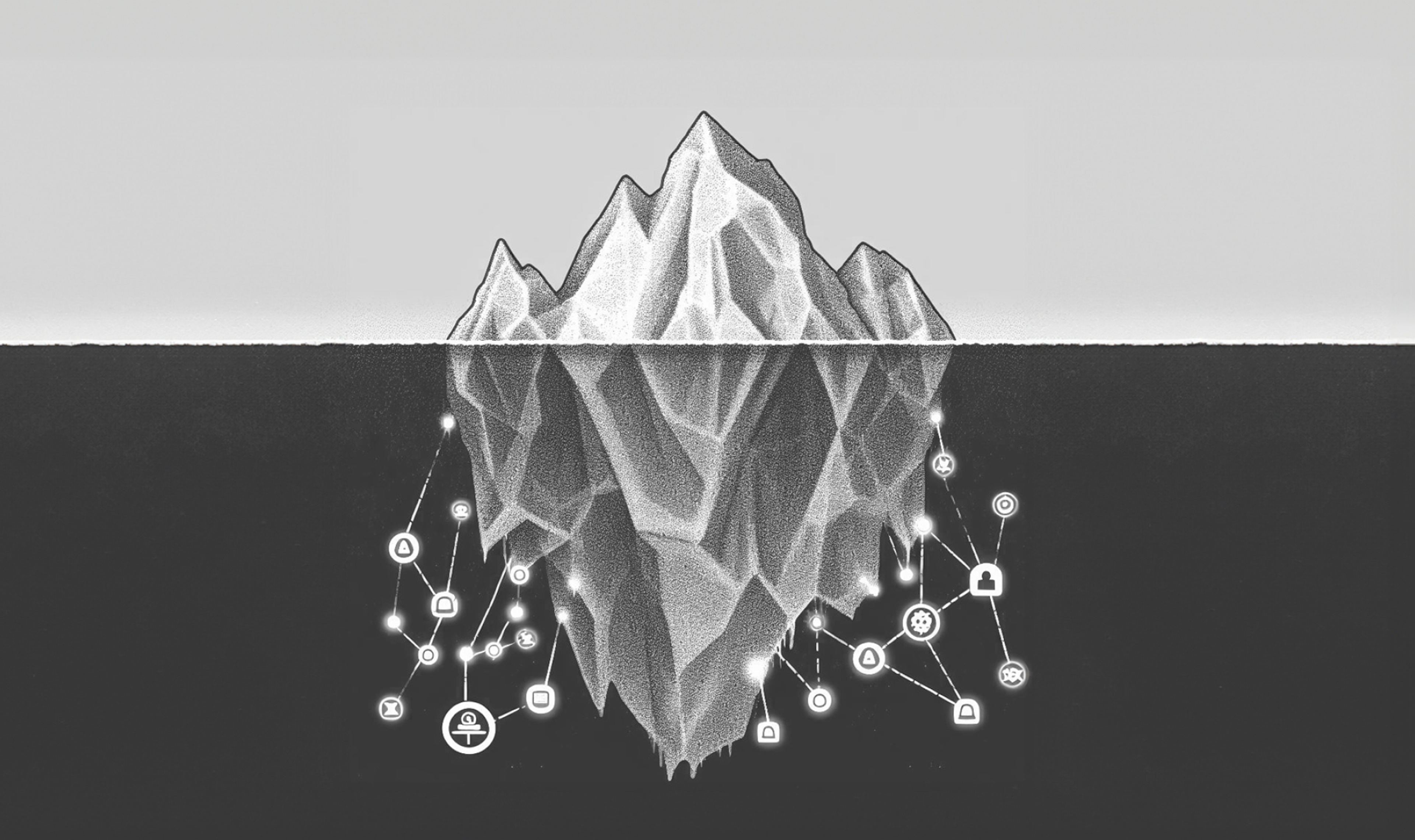 Imagine your business as an iceberg