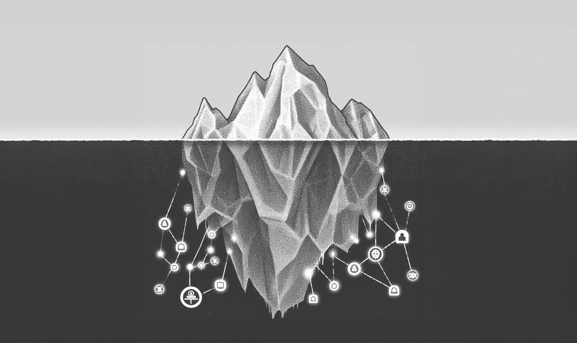 Imagine your business as an iceberg