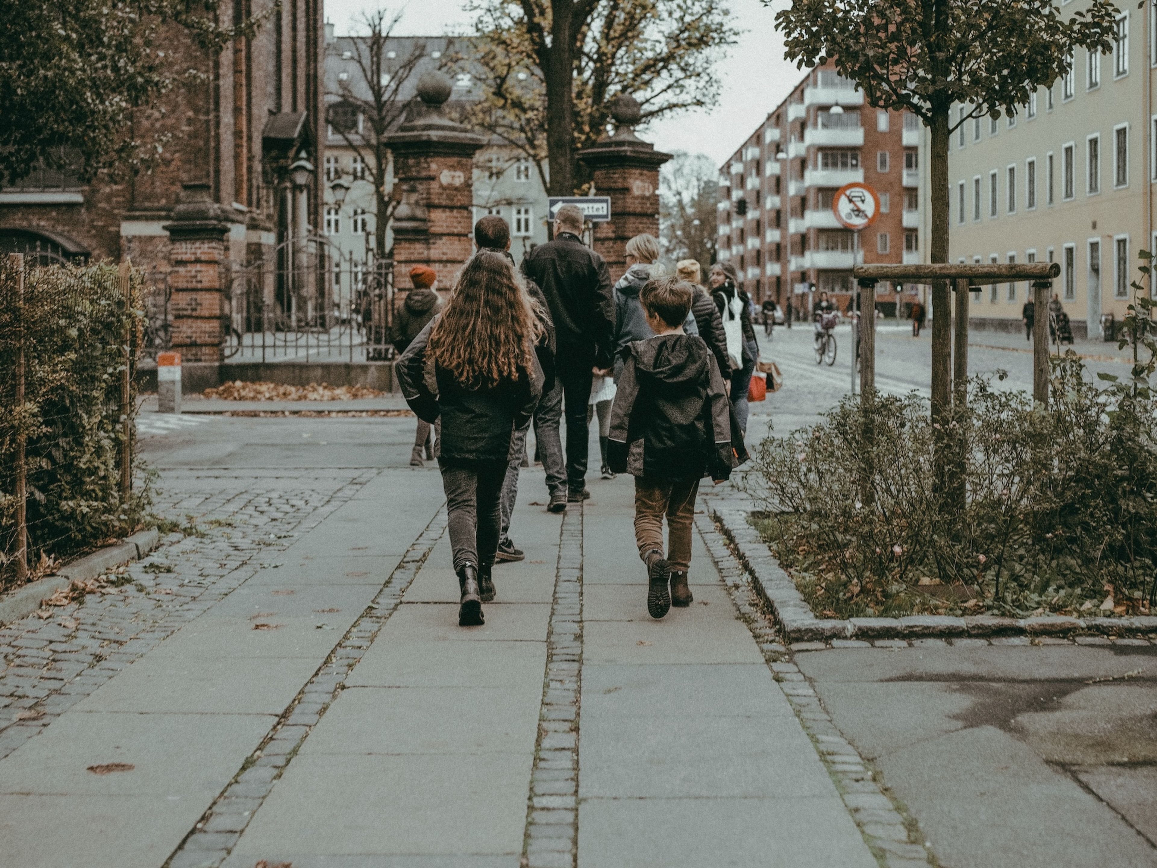 Children walking in copenhagen