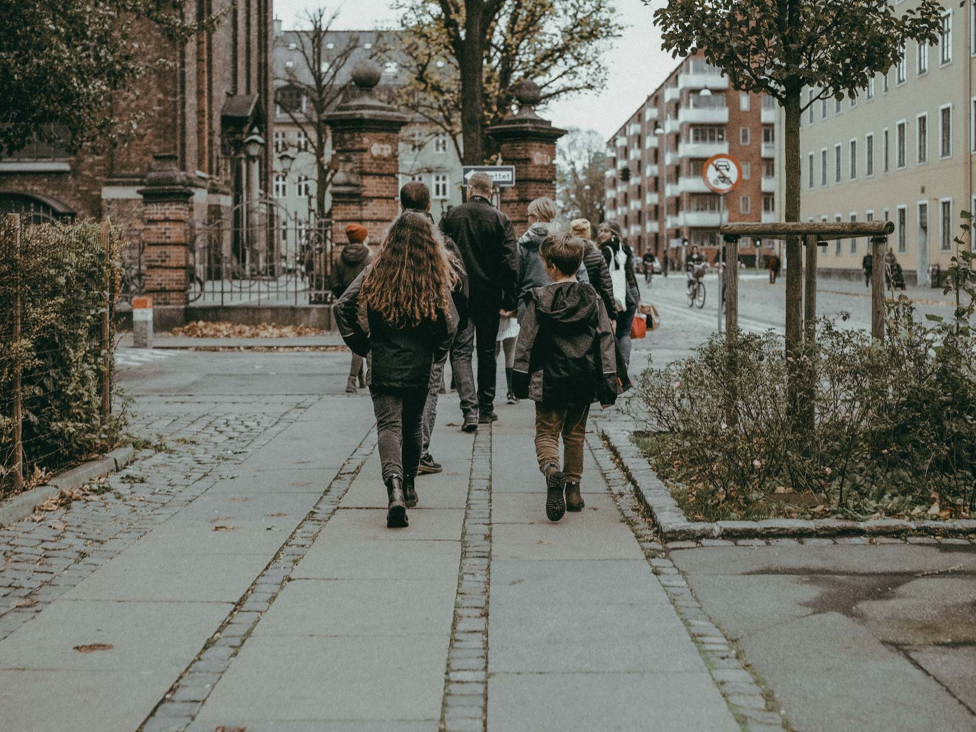 Children walking in copenhagen