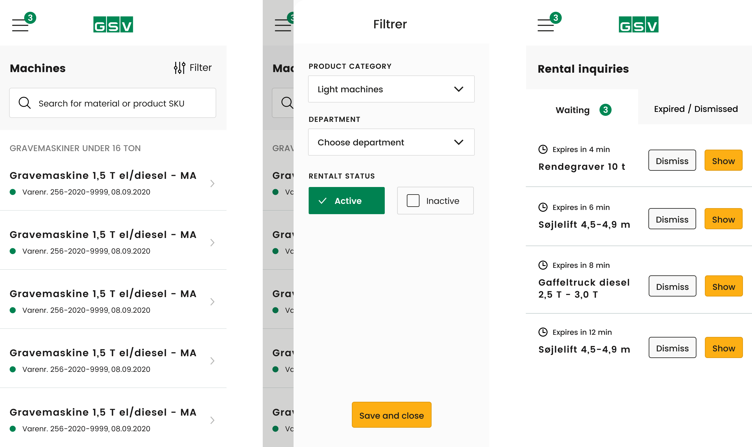 rental inquiries