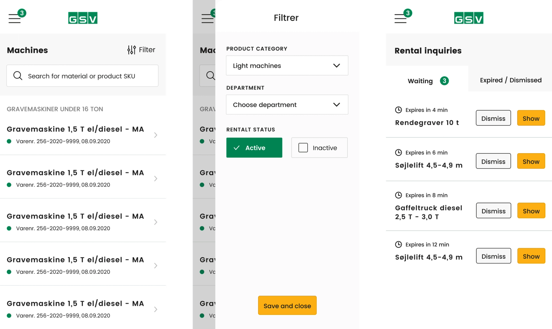 rental inquiries