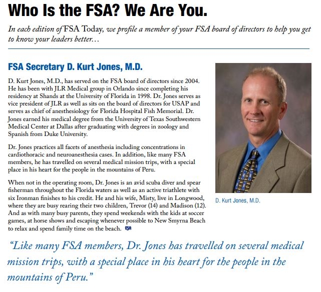 JLR Medical Group's Dr. Kurt Jones Profiled by FSA Today