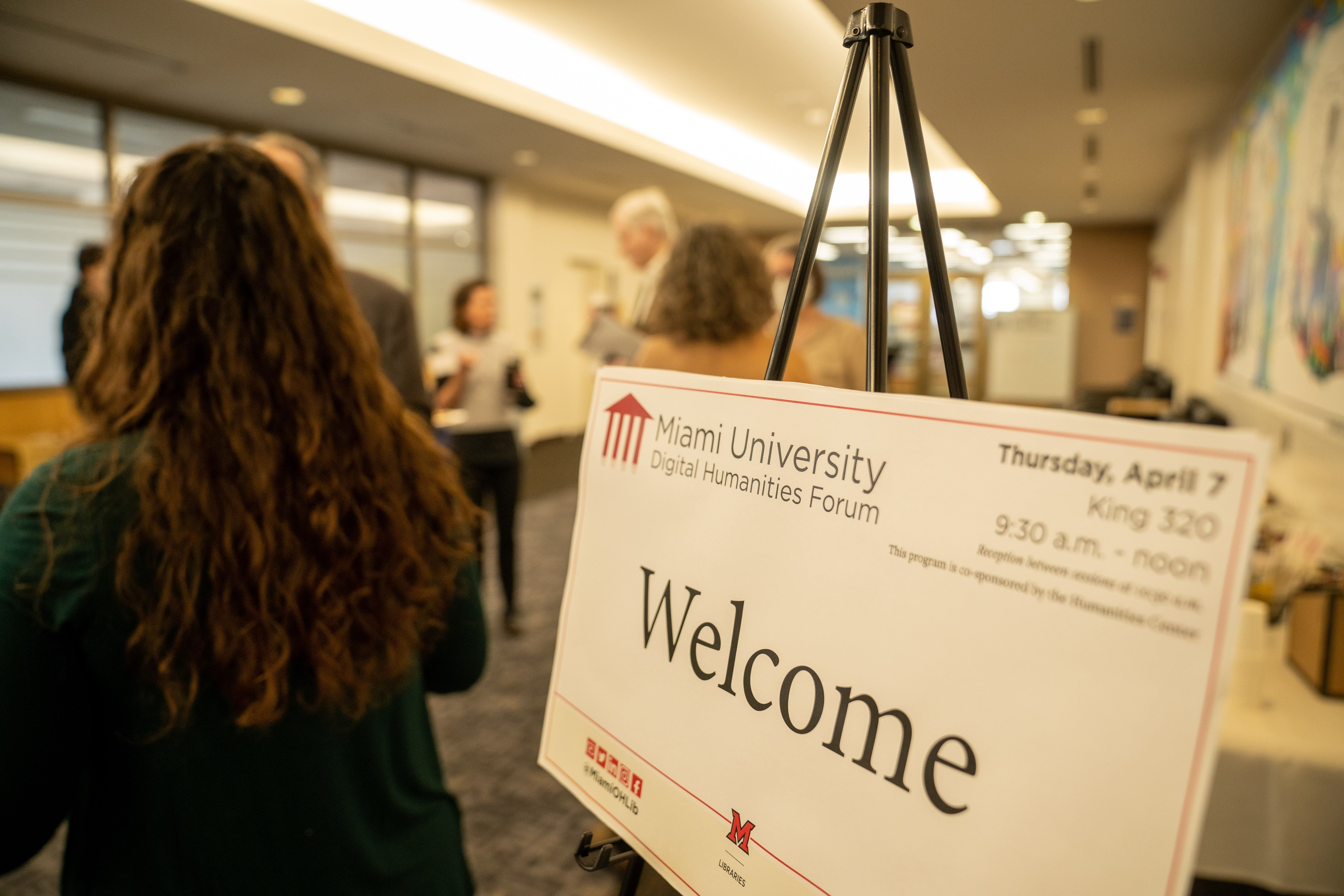 Welcome to the Miami University Digital Humanities Forum! It will be held at 2 p.m. on Tuesday, April 16, with a reception at 3 p.m.