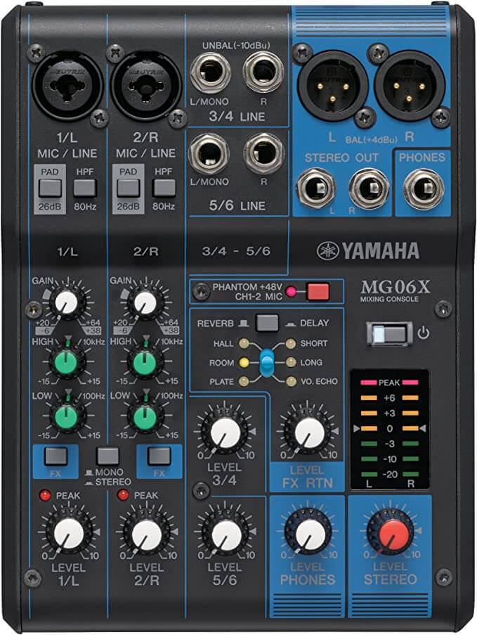 YAMAHA 6-input mixer