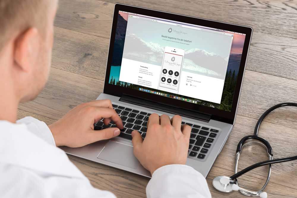 Fastlegene.com nettside med timebestilling og informasjon