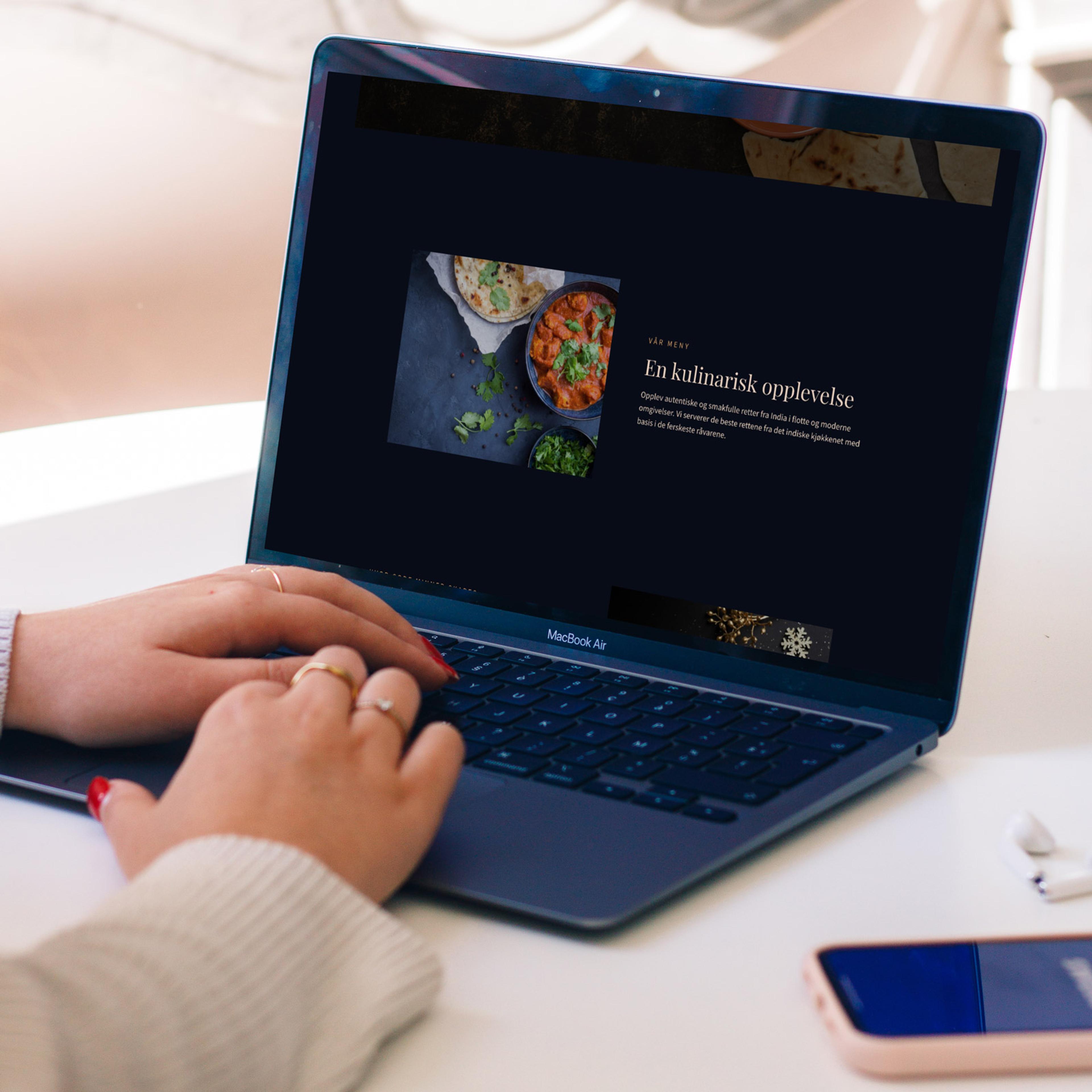 WordPress-hjemmeside for Moksha med estetisk design