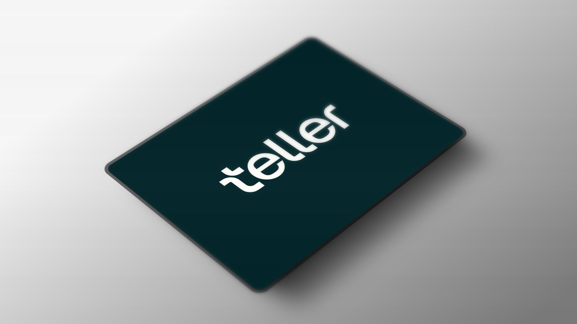 teller logo på mørkblå bakgrunn