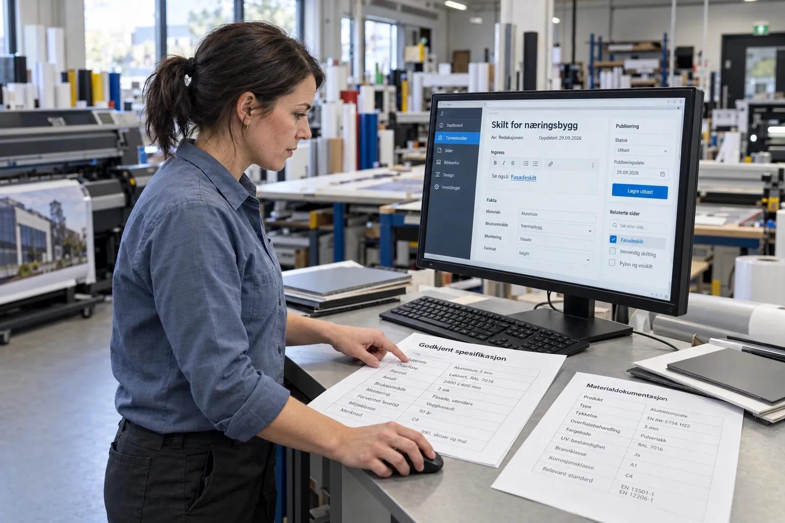 Tydelig tjenesteinnhold med overskrifter, fakta, kilder og interne lenker.