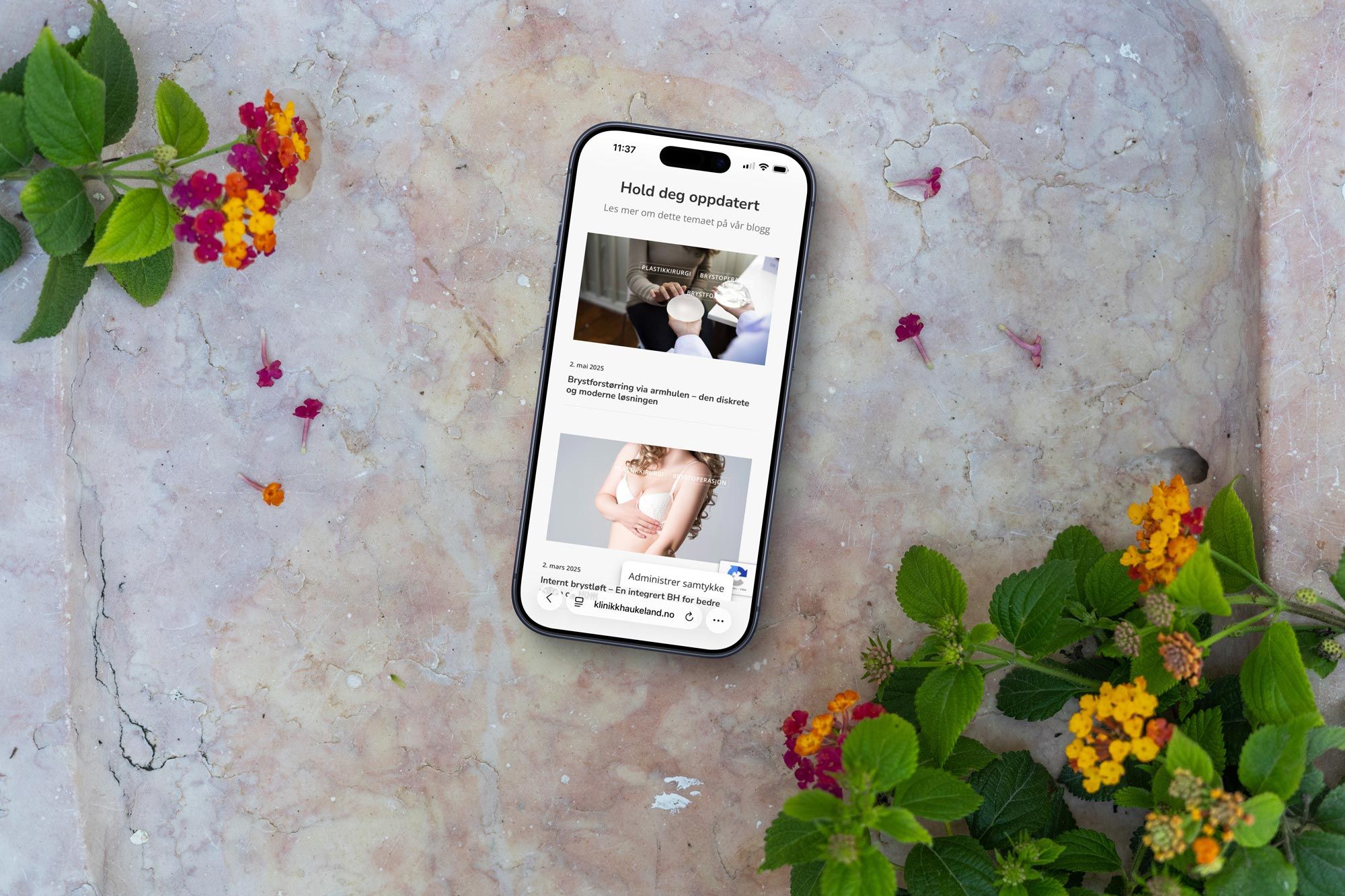 Klinikk Haukeland nettside med SEO-optimalisert struktur